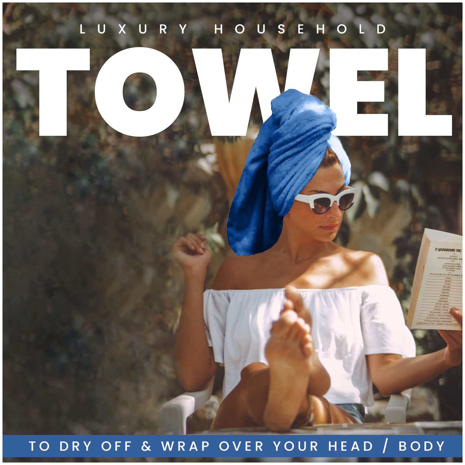 GC GAVENO CAVAILIA Egyptian Cotton Bath Sheet - 4 Pack Royal Blue | 75X135 Cm | 450 GSM 7