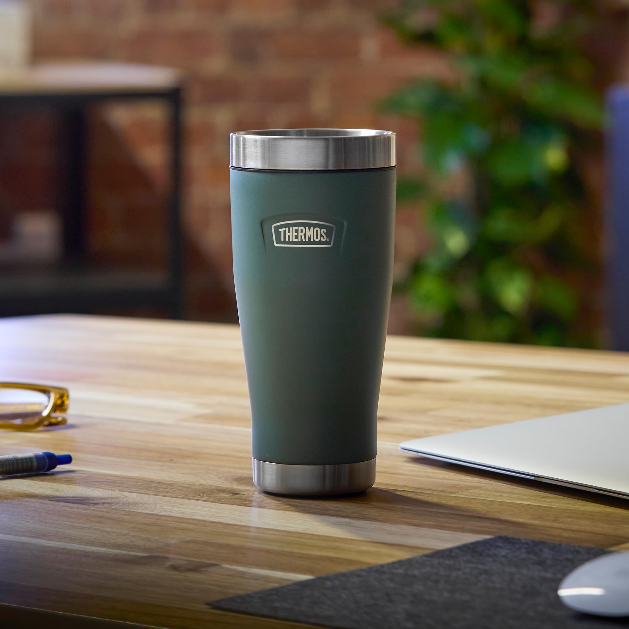 Thermos Icon Rock Cap Green Travel Tumbler - 470ml Insulated Stainless Steel | 7 Hrs Hot / 22 Hrs Cold 5