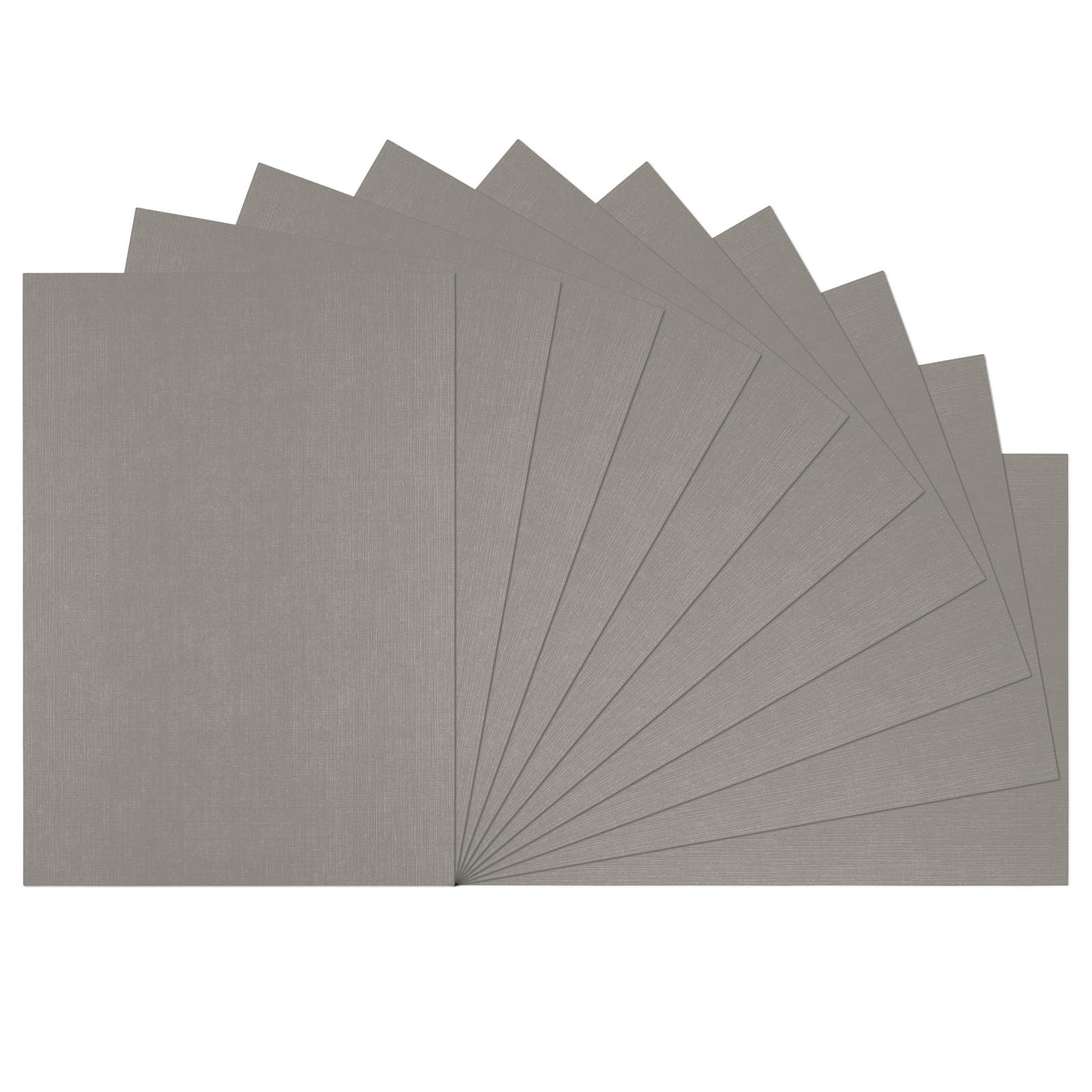 Vaessen Creative Florence Linen Cardstock - 250 GSM | A4 | Concrete Grey | 10 Sheets 3