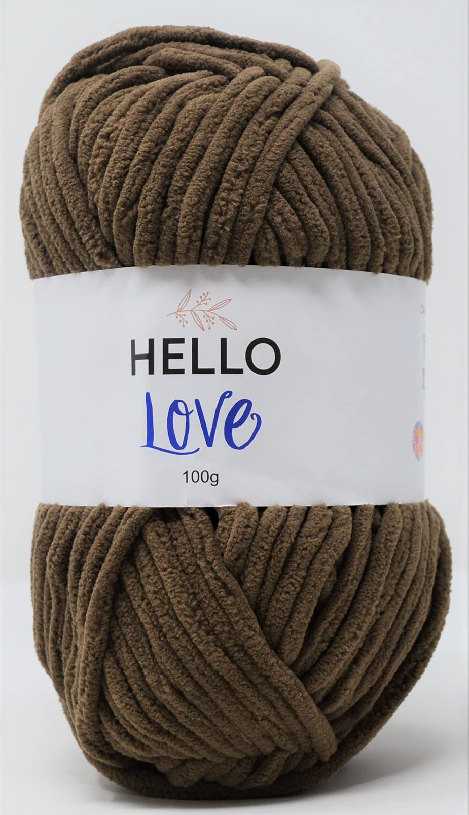 Hello Love Super Bulky Polyester Chenille Yarn - Mocha | 100g | 65m 1