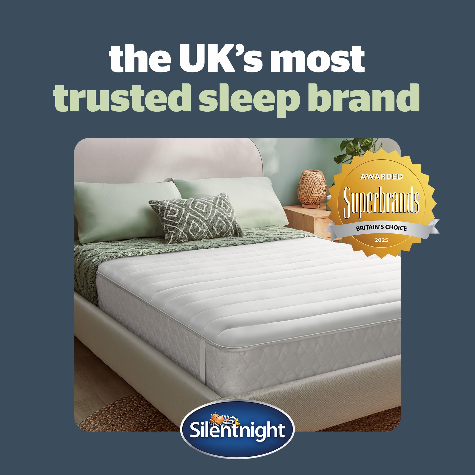 Silentnight Anti-Allergy Double Mattress Topper | Microfibre | Elasticated Straps 8