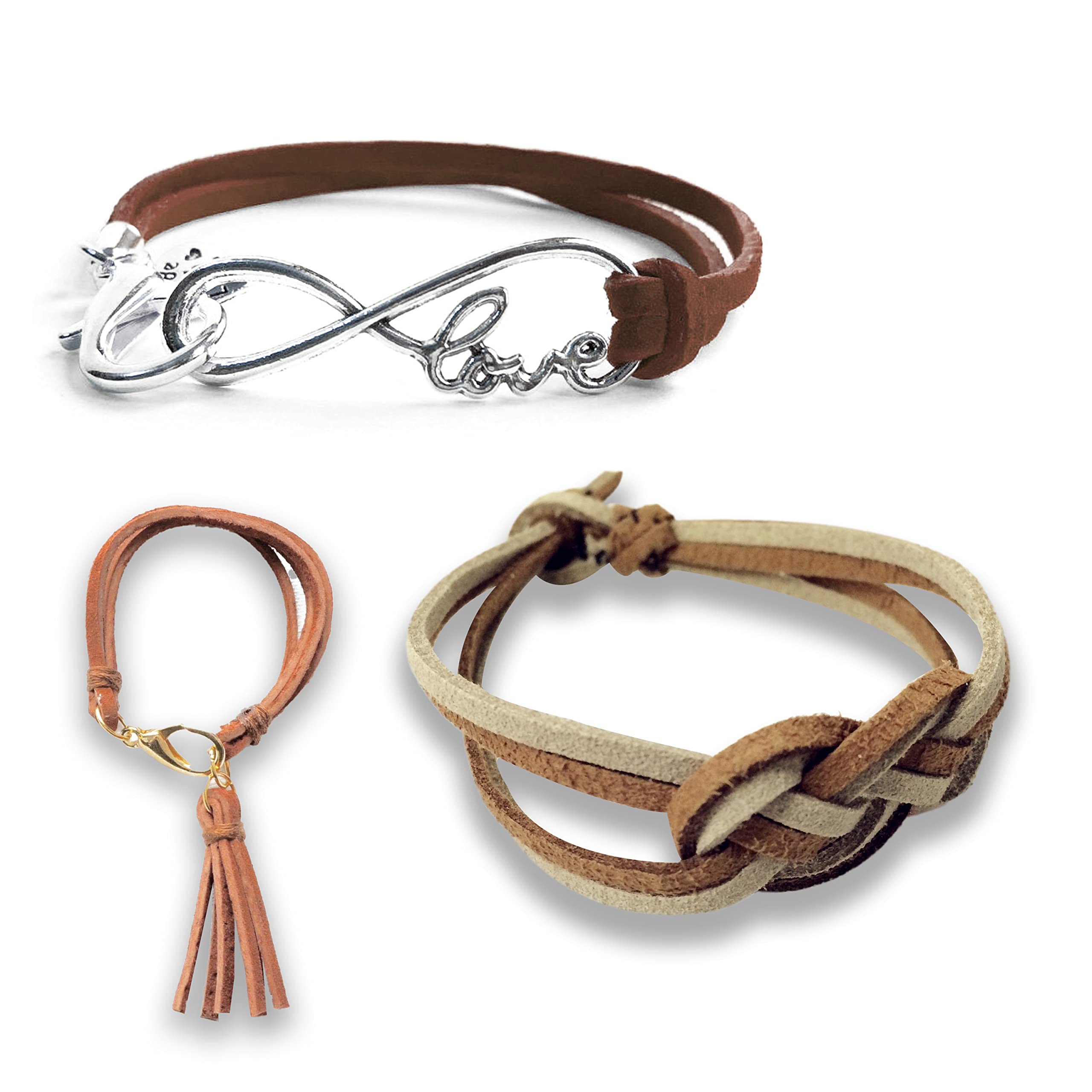 Creavvee Faux Suede Leather Cord String for Jewellery Making - 5 Colours, 10.9 Yards Total, 2.6mm Width 3