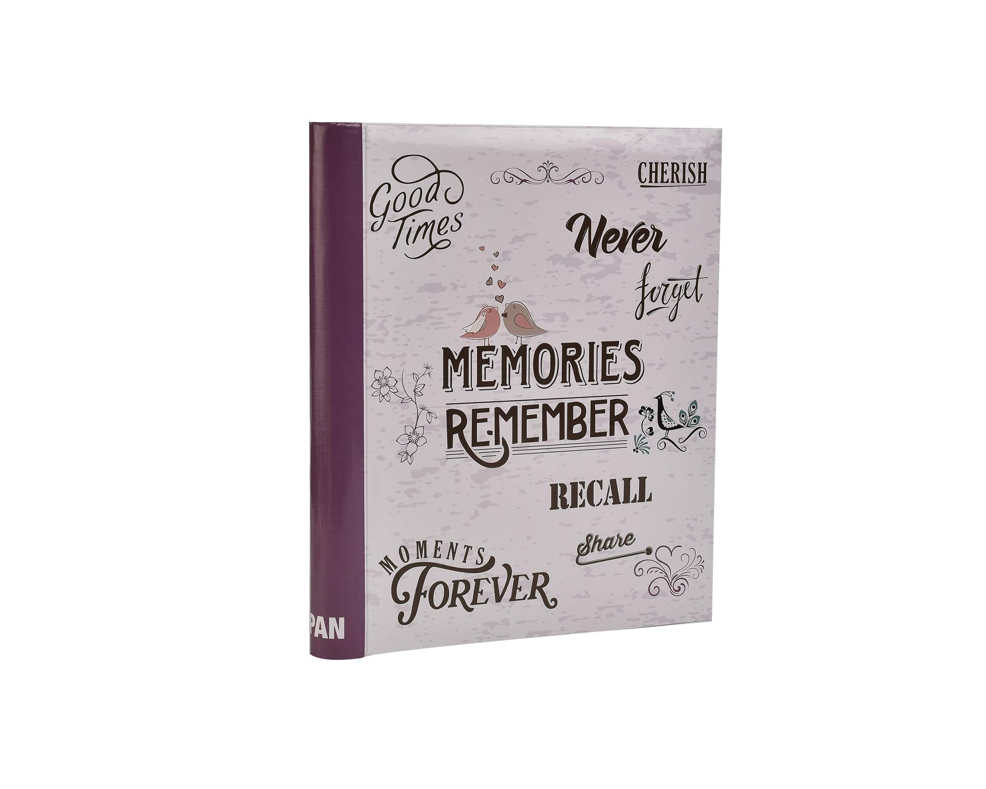 ARPAN Large Self Adhesive Photo Album | Holds Up to A4 Size | 20 Sheets | Memories Purple 1