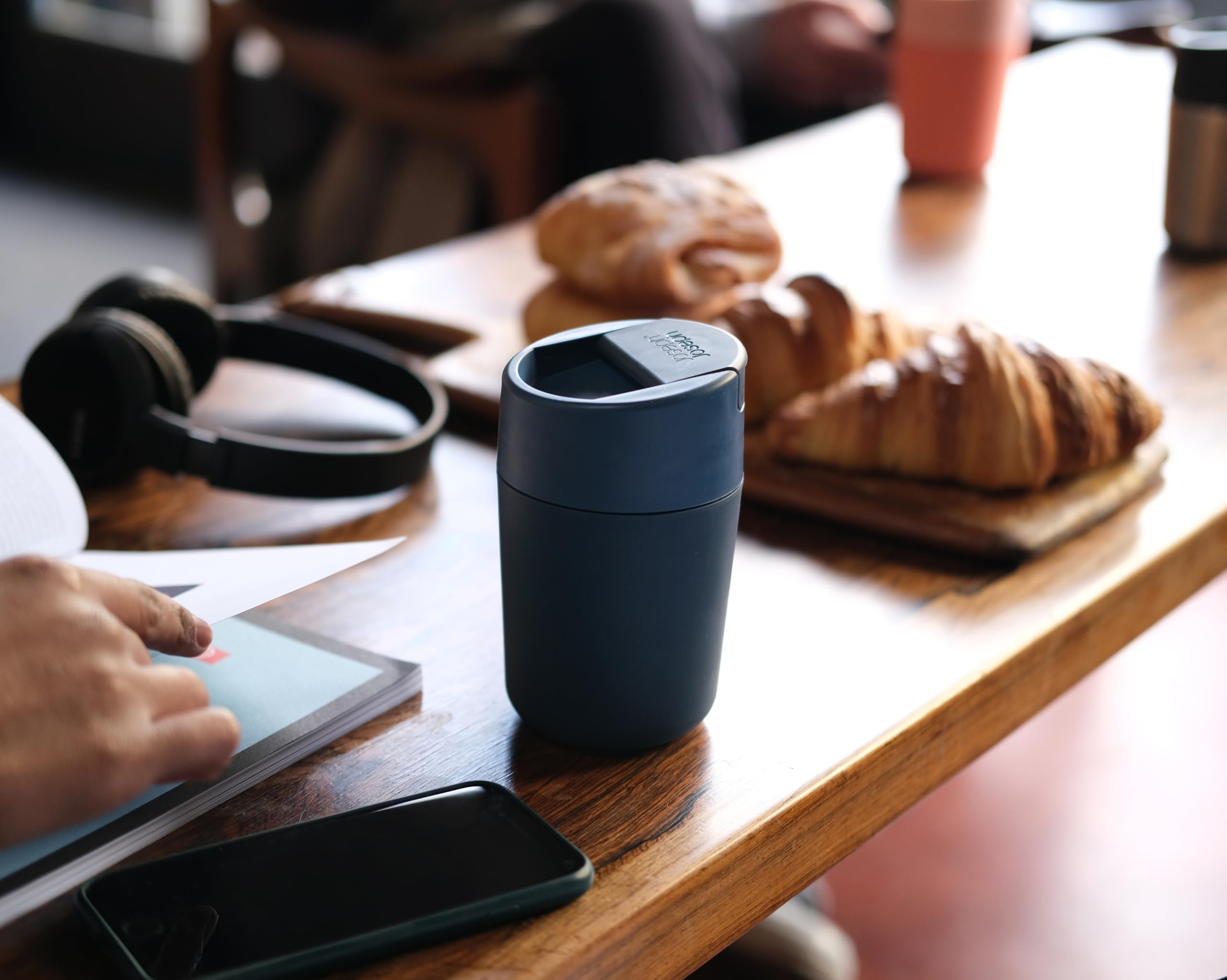 Joseph Joseph Sipp Travel Mug - Leakproof & Hygienic Flip-Top Lid | 340 ml Blue 5