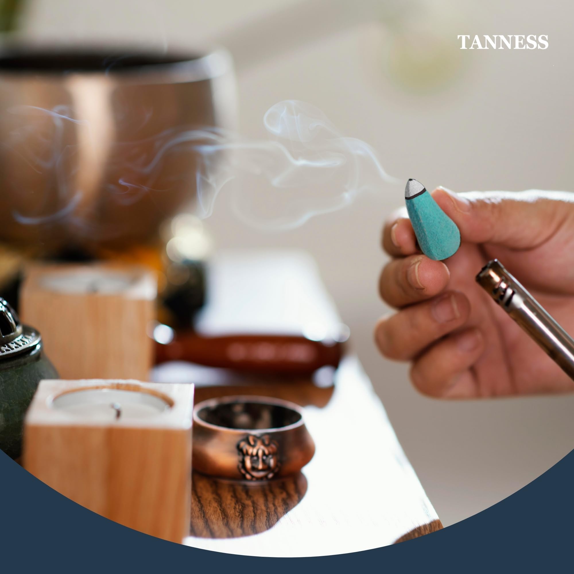 TANNESS 100 PCS Backflow Incense Cones - 10 Mixed Natural Scents | Relaxation & Air Purification 8