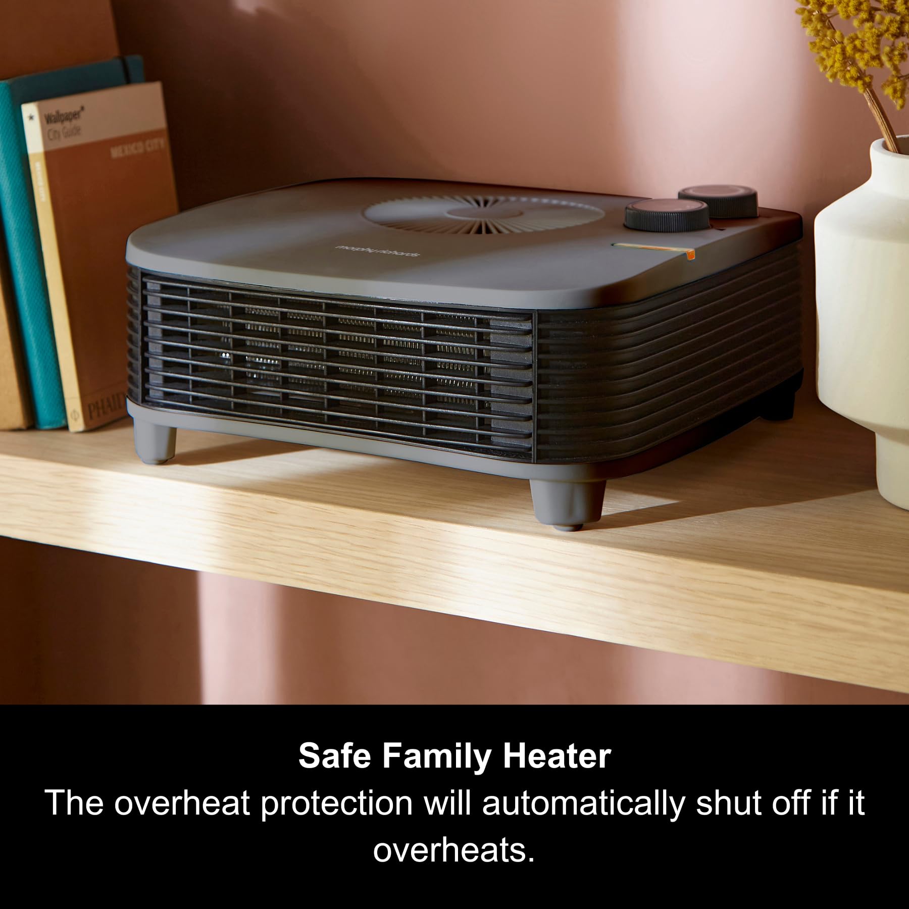 Morphy Richards HeatFlux 2000W Flat Fan Heater | Adjustable Thermostat | Grey 5
