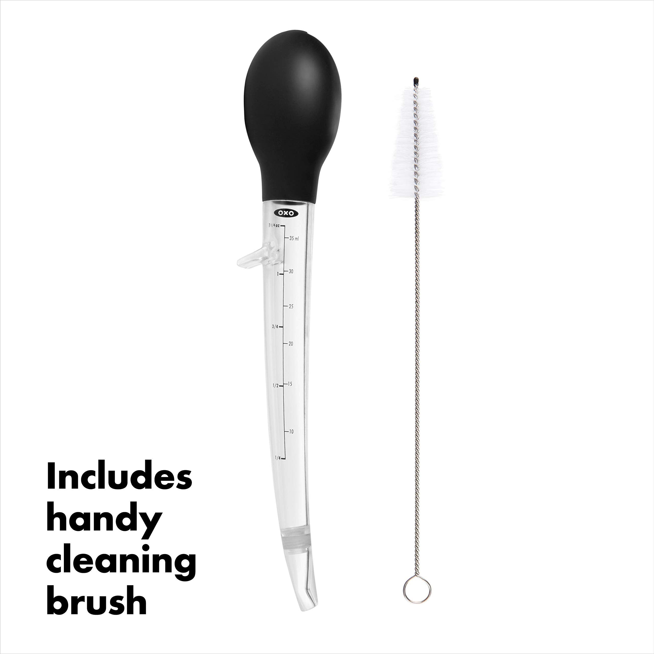 OXO Good Grips Angled Baster with Cleaning Brush | 35ml Capacity | Tritan & Silicone 6