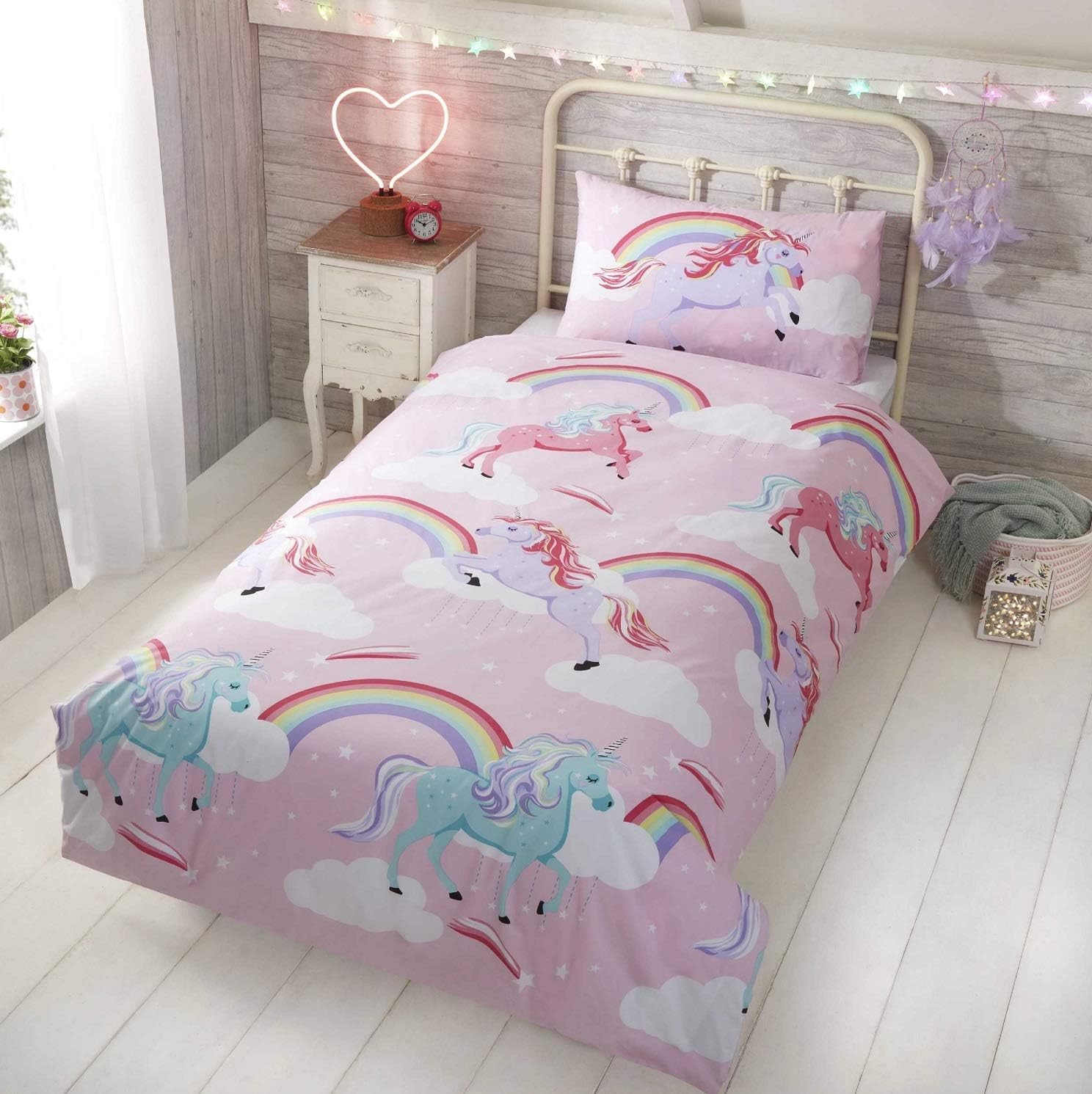 Rapport Home My Little Unicorn Single Duvet Cover Set | Pink, Purple, Blue | Polycotton 1