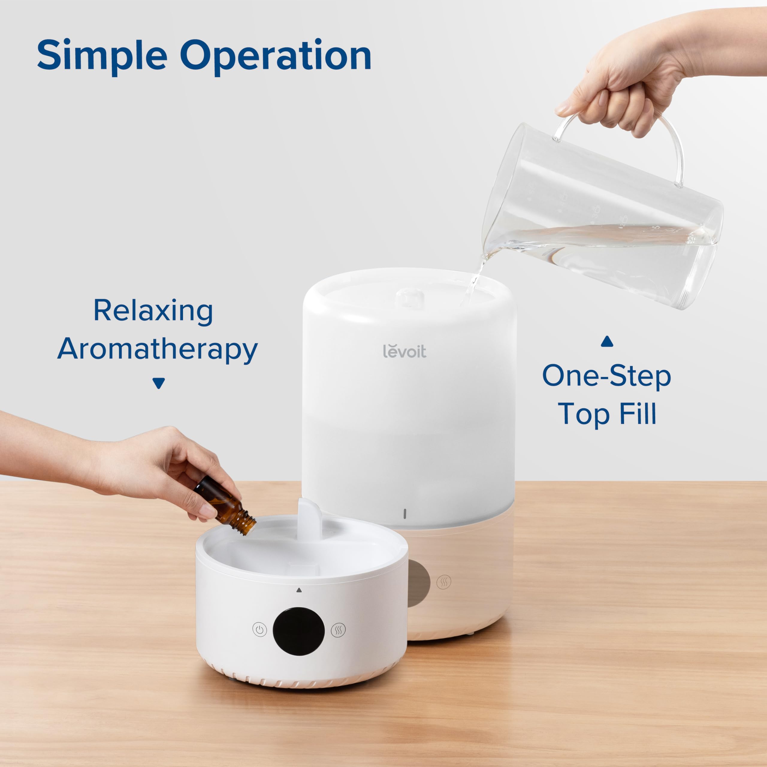 Levoit Smart Cool Mist Top Fill Humidifier with Sensor | 3L Capacity | Up to 25 Hr Run Time 6
