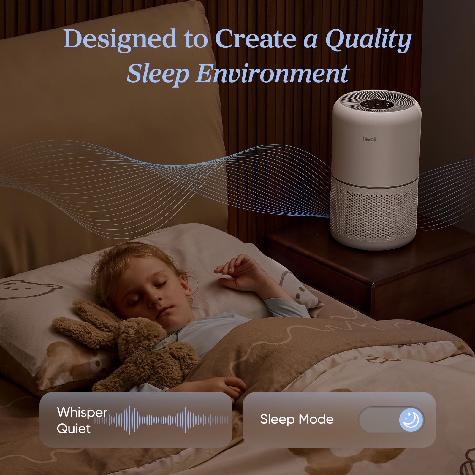 Levoit Core 300 Air Purifier for Home/Bedroom | 80m² Coverage | 187 m³/h CADR | HEPA Filtration 6