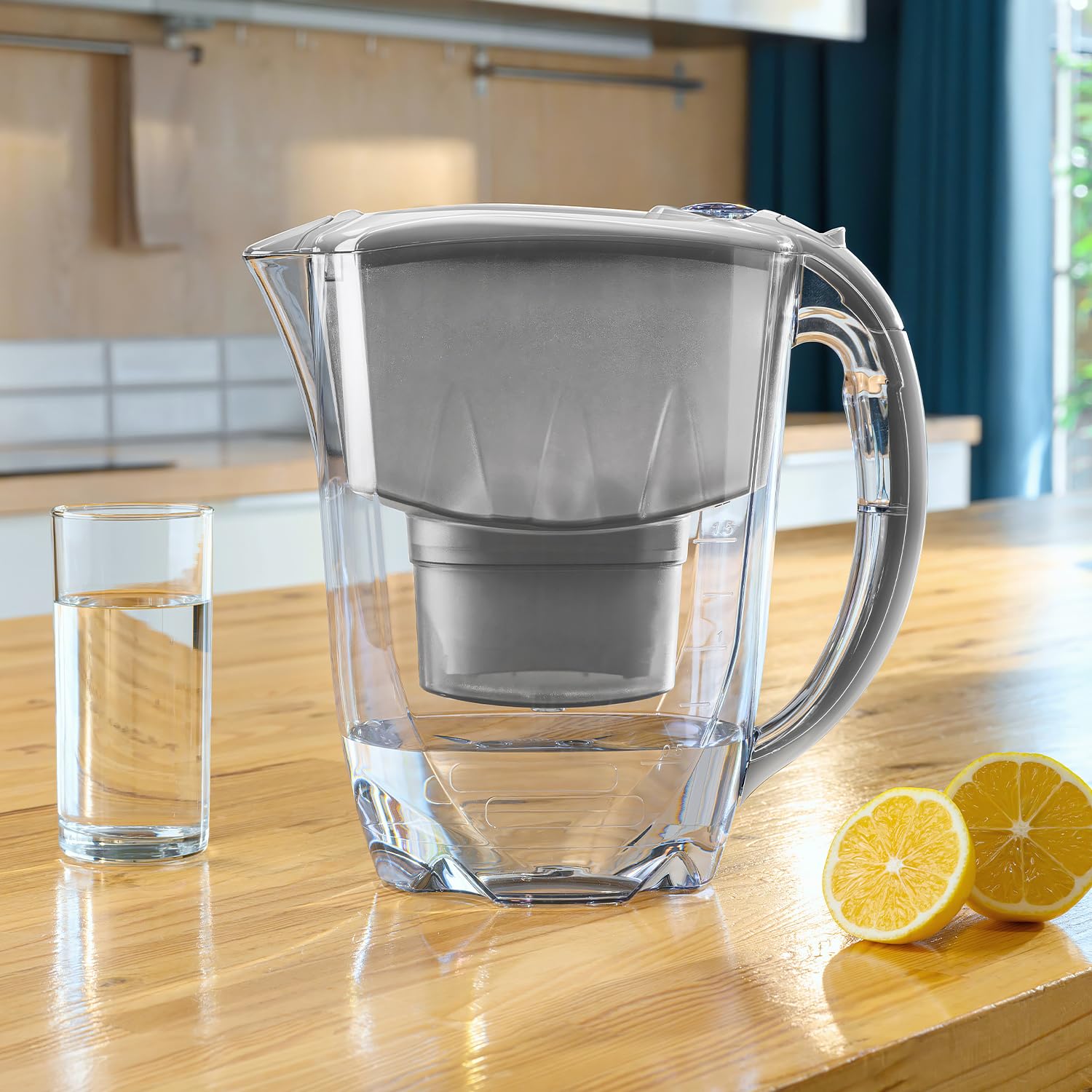 AQUAPHOR Amethyst Water Filter Jug - 2.8L Capacity | Includes 3 x MAXFOR+ 200L Cartridges | Grey 5
