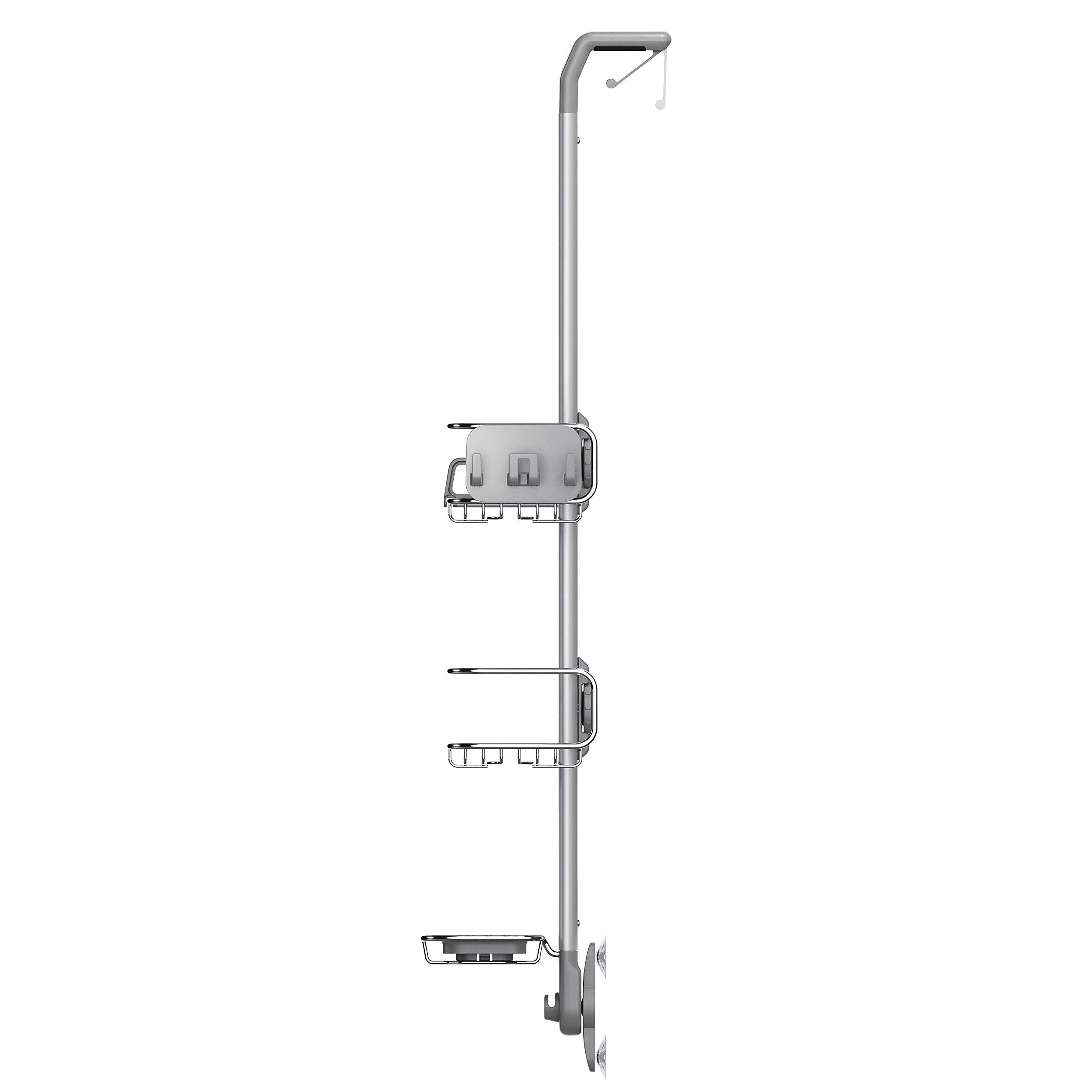 simplehuman BT1101 Over Door Shower Caddy | Adjustable Shelves | Rustproof Stainless Steel 2
