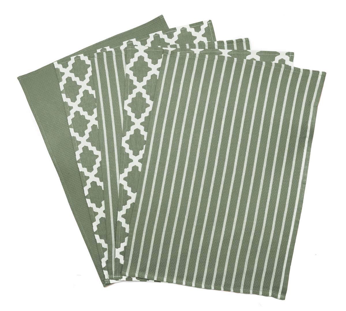 Penguin Home Premium 100% Pure Cotton Tea Towel for Kitchen | Sage | Pack of 5 2