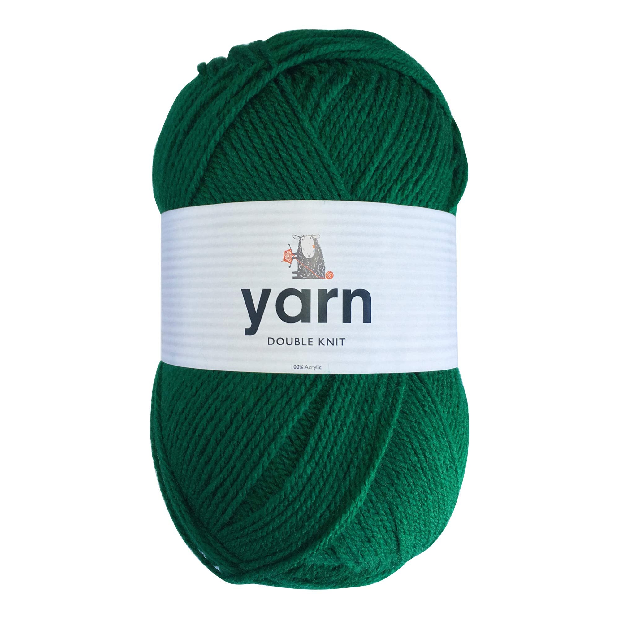 KORBOND DK Yarn - Emerald Green 100g Acrylic Wool | 290m Double Knit | Hypoallergenic 1