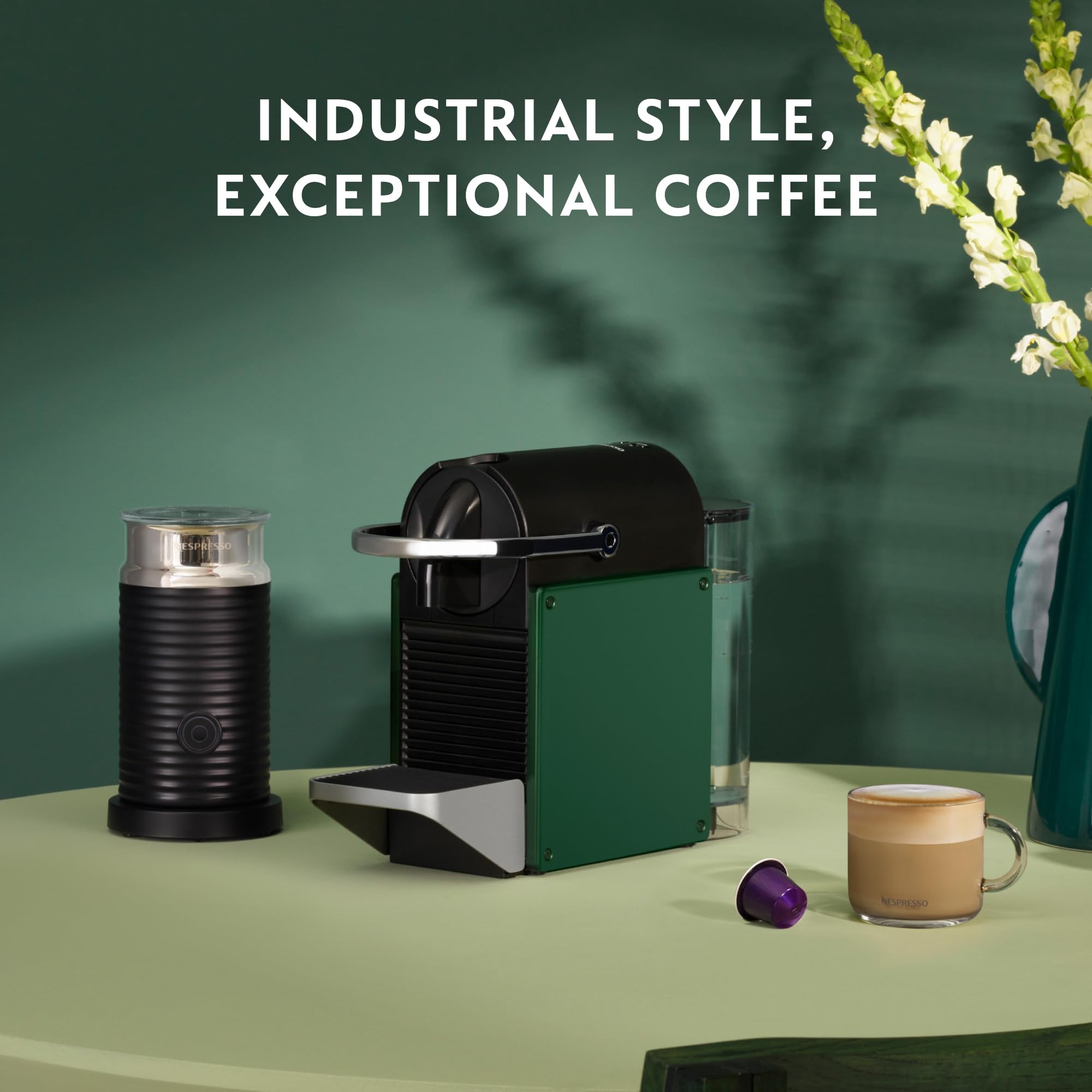 Nespresso Pixie Coffee Pod Machine by Krups - 19-Bar Pressure, Fast Heat-Up, Auto Shut-Off | Dark Green 6