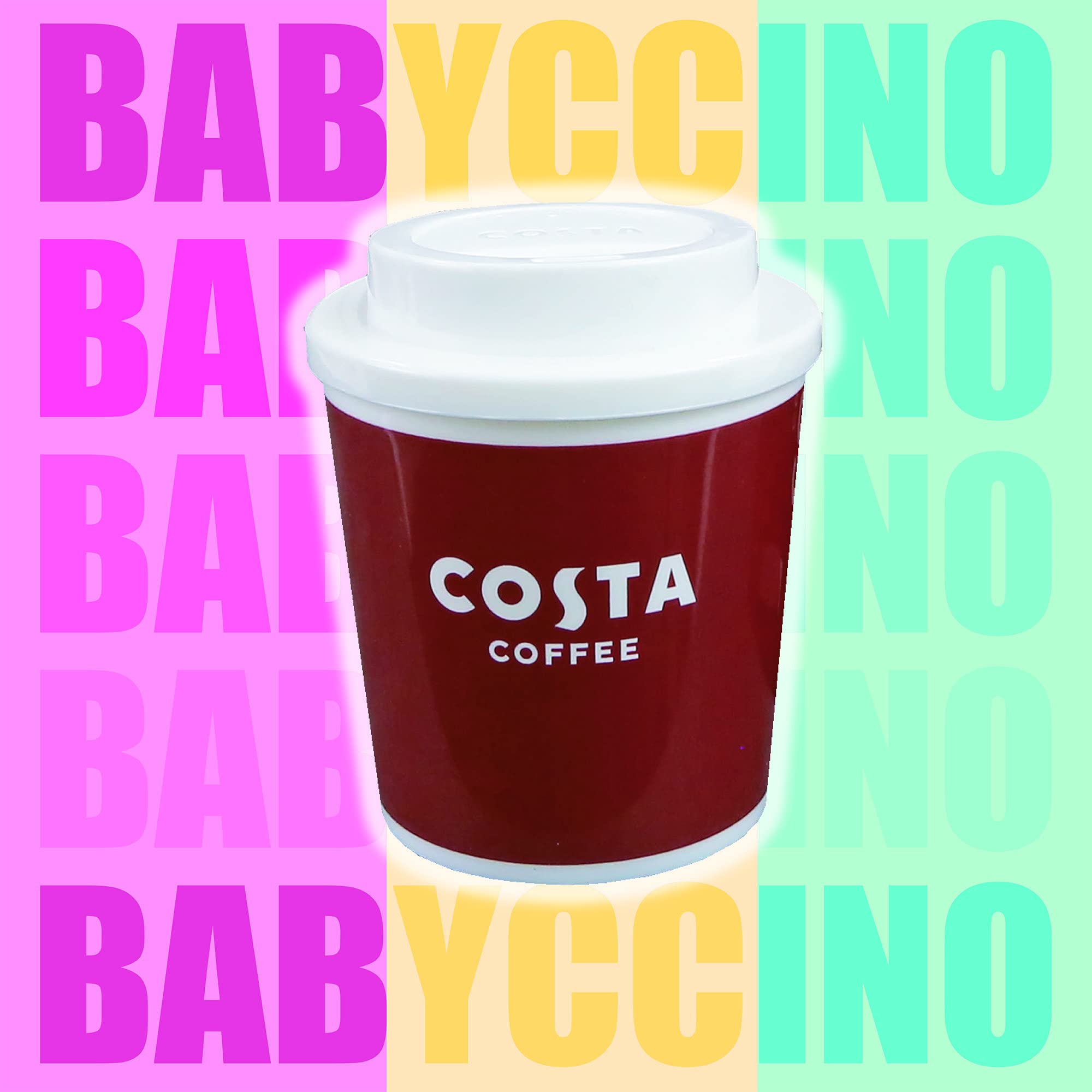 Kimm & Miller Costa Coffee Babyccino Kids Travel Mug - 150ml Volume, Lightweight Plastic, Red 3