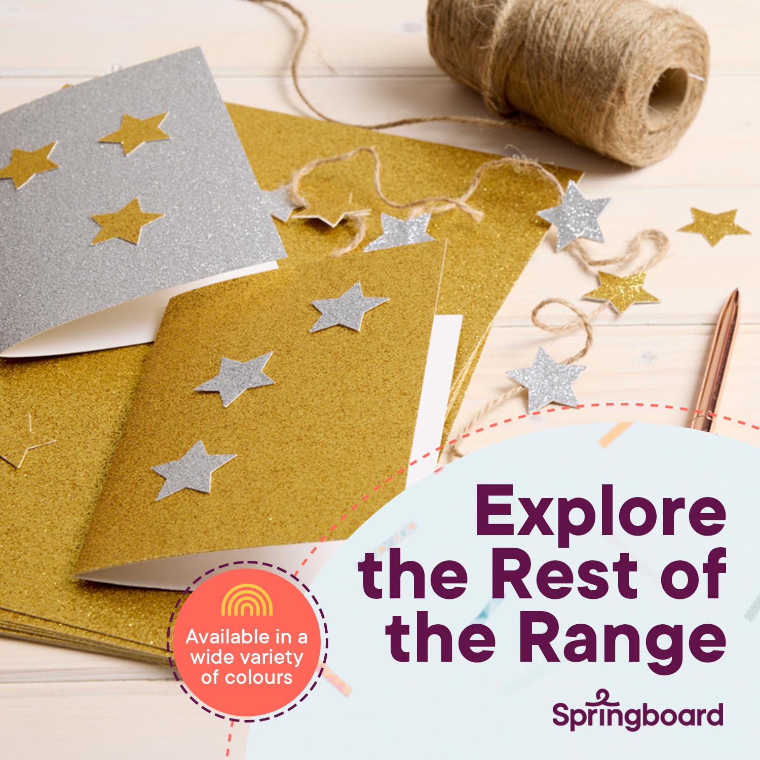 Springboard Supplies Black Glitter Card Stock - 10 Pack A4 290gsm Non-Shed | Die-Cutting Compatible 6