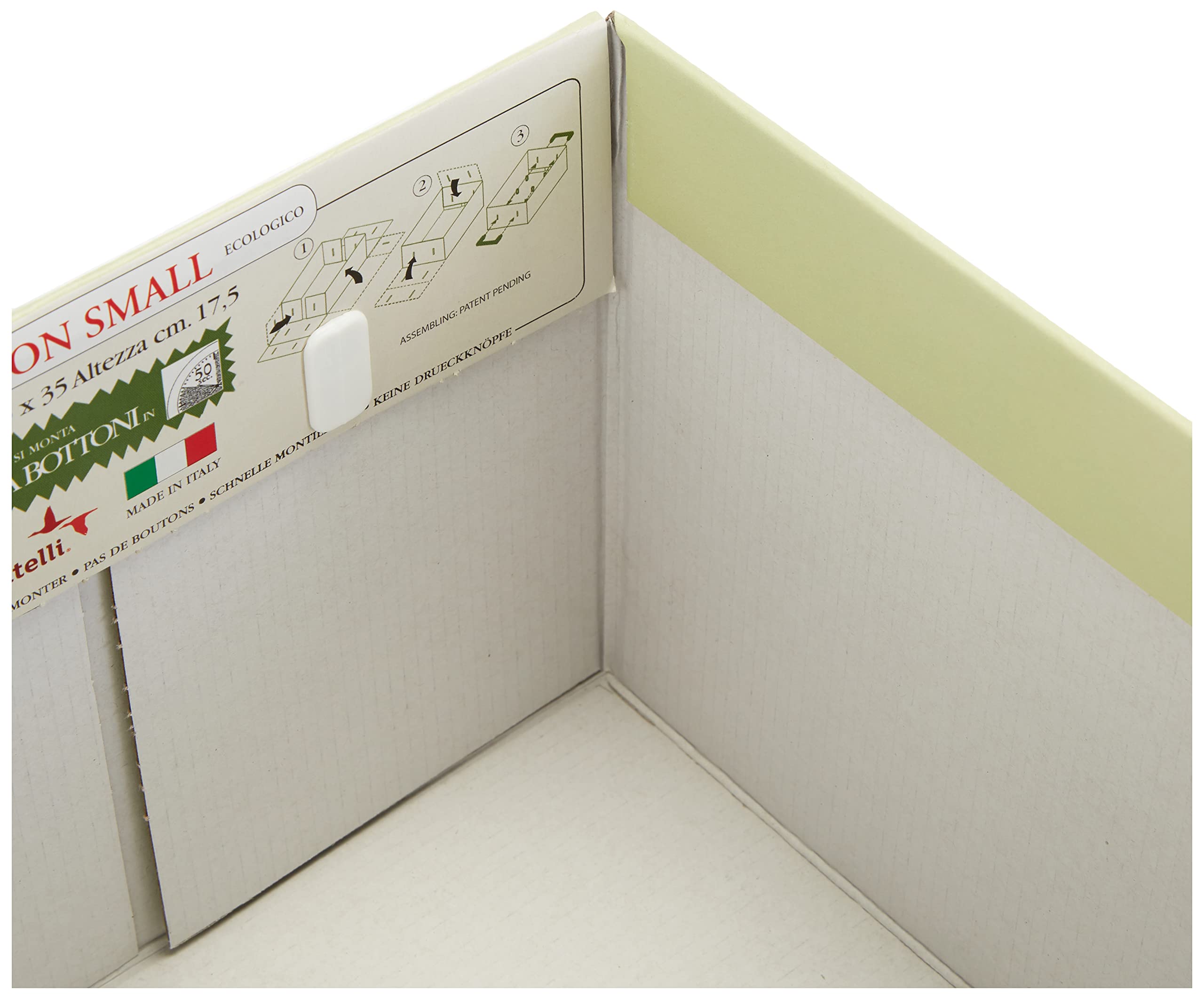 Lavatelli Kanguru Collection Midi Decorative Cardboard Storage Box with Handles | Peonies Design | 35x25x17.5 cm 5