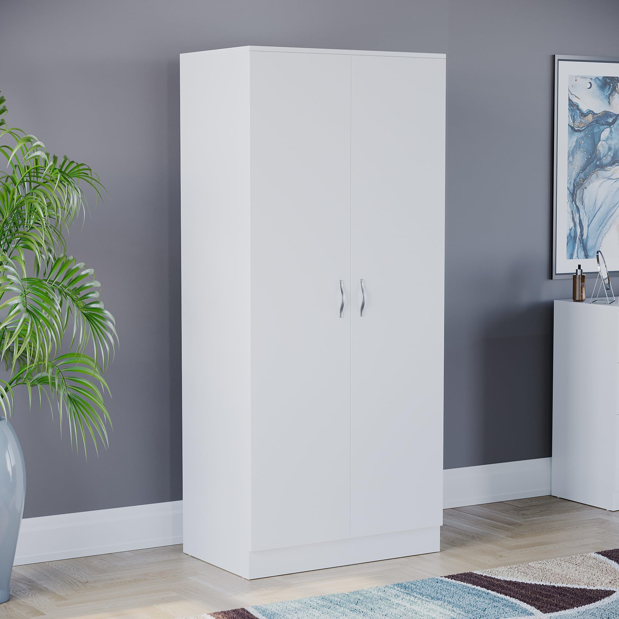 Vida Designs Riano 2 Door Wardrobe - Sturdy MDF/Chipboard Construction | H170 x W76 cm 2