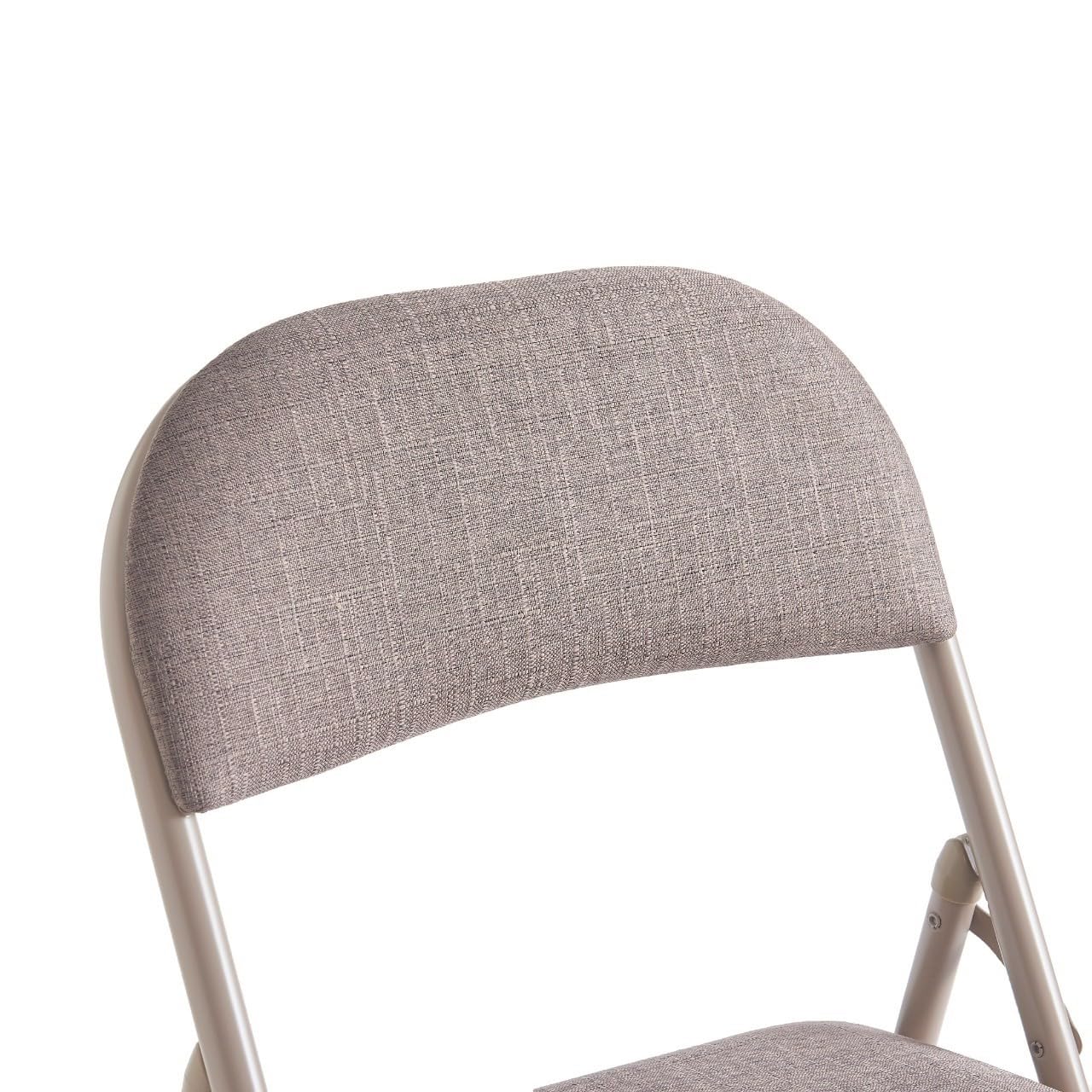 Build Rapido Padded Folding Chair - Heavy Duty Steel Frame | Brown | Oversized 9