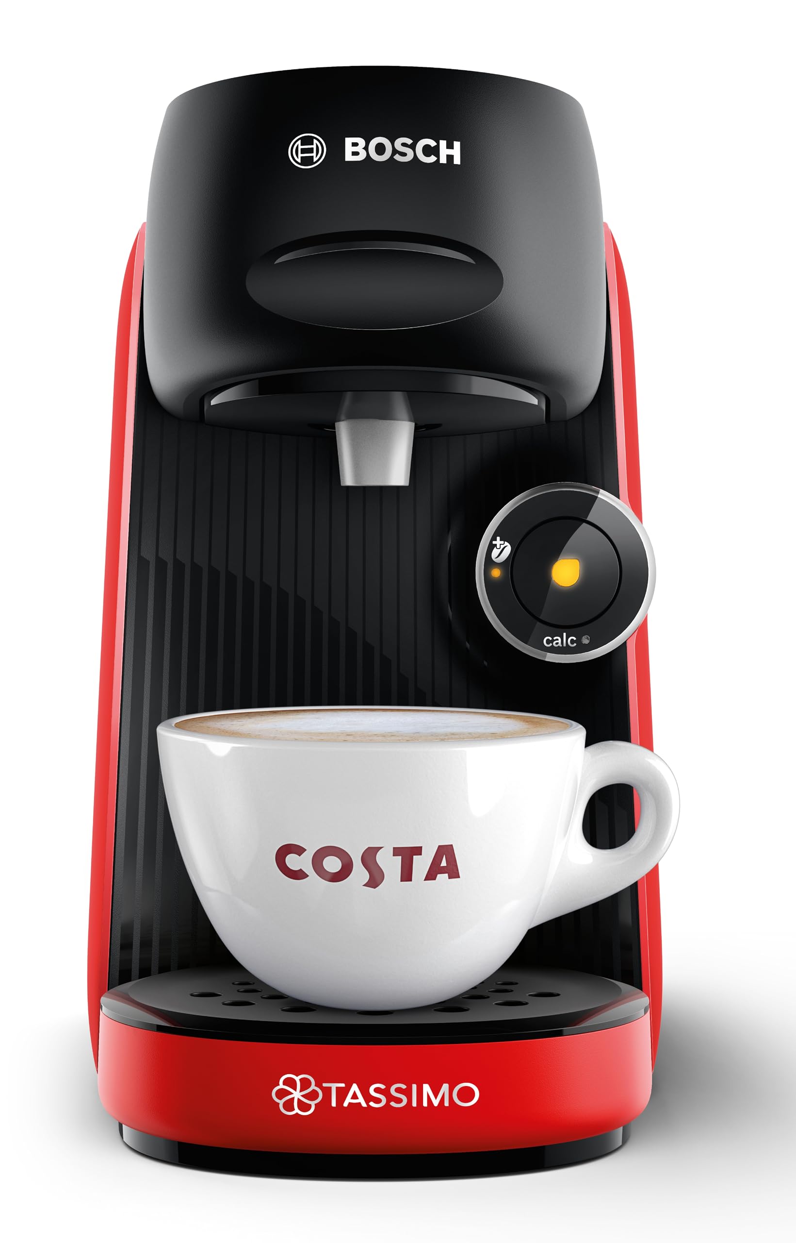 Tassimo by Bosch Finesse Friendly Single Serve Coffee Machine - Red | TAS163EGB | One-Touch