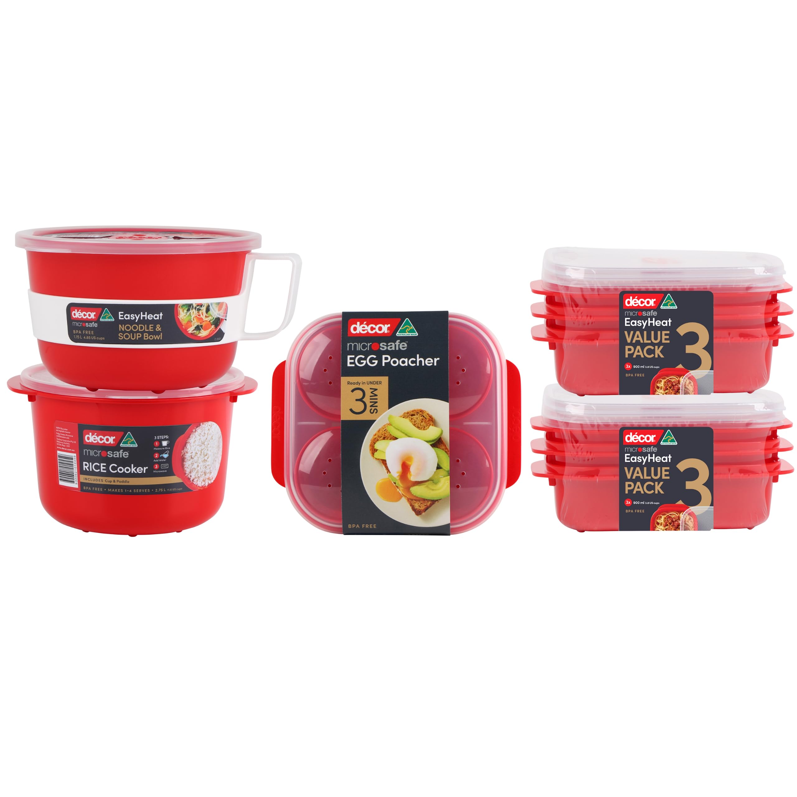 Décor Microsafe Round Food Container - 750ml Capacity | Microwave, Freezer, Dishwasher Safe 6