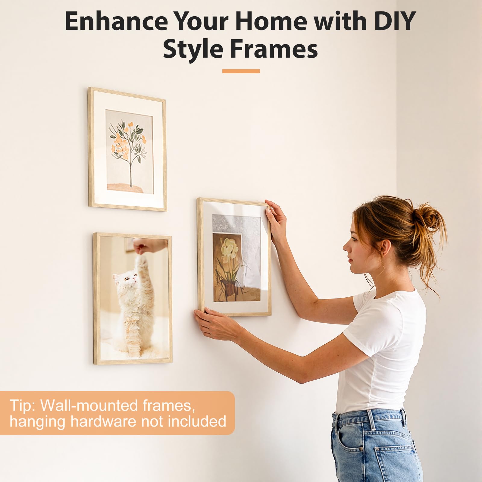 Alyvisun A4 Picture Frames (4 Pack) - Wood Grain Finish | Dual Display Sizes | Easy Installation 9