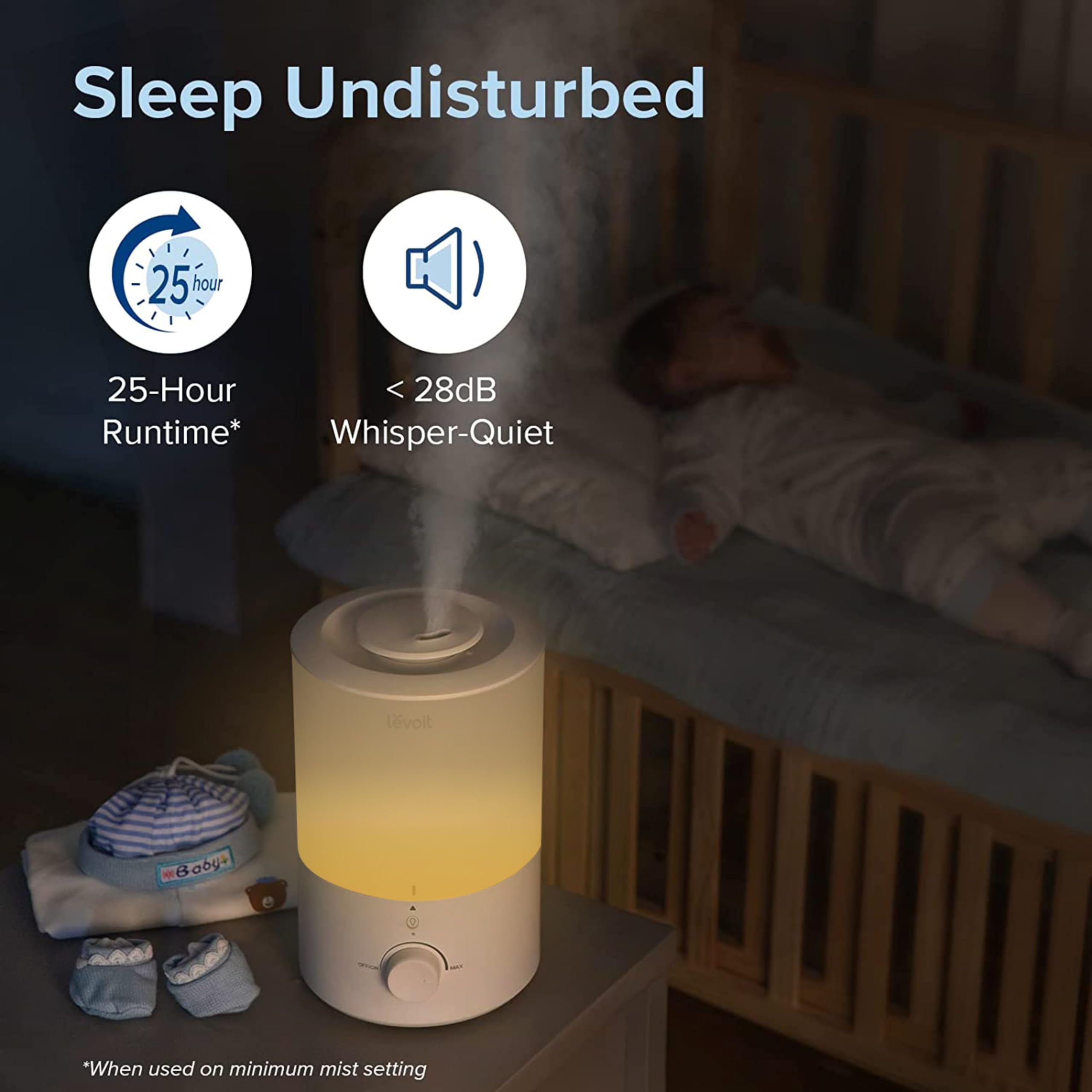 Levoit Dual 150 Humidifier & Diffuser - 3L Tank, 25-Hour Run Time, Ultra-Quiet Operation 4