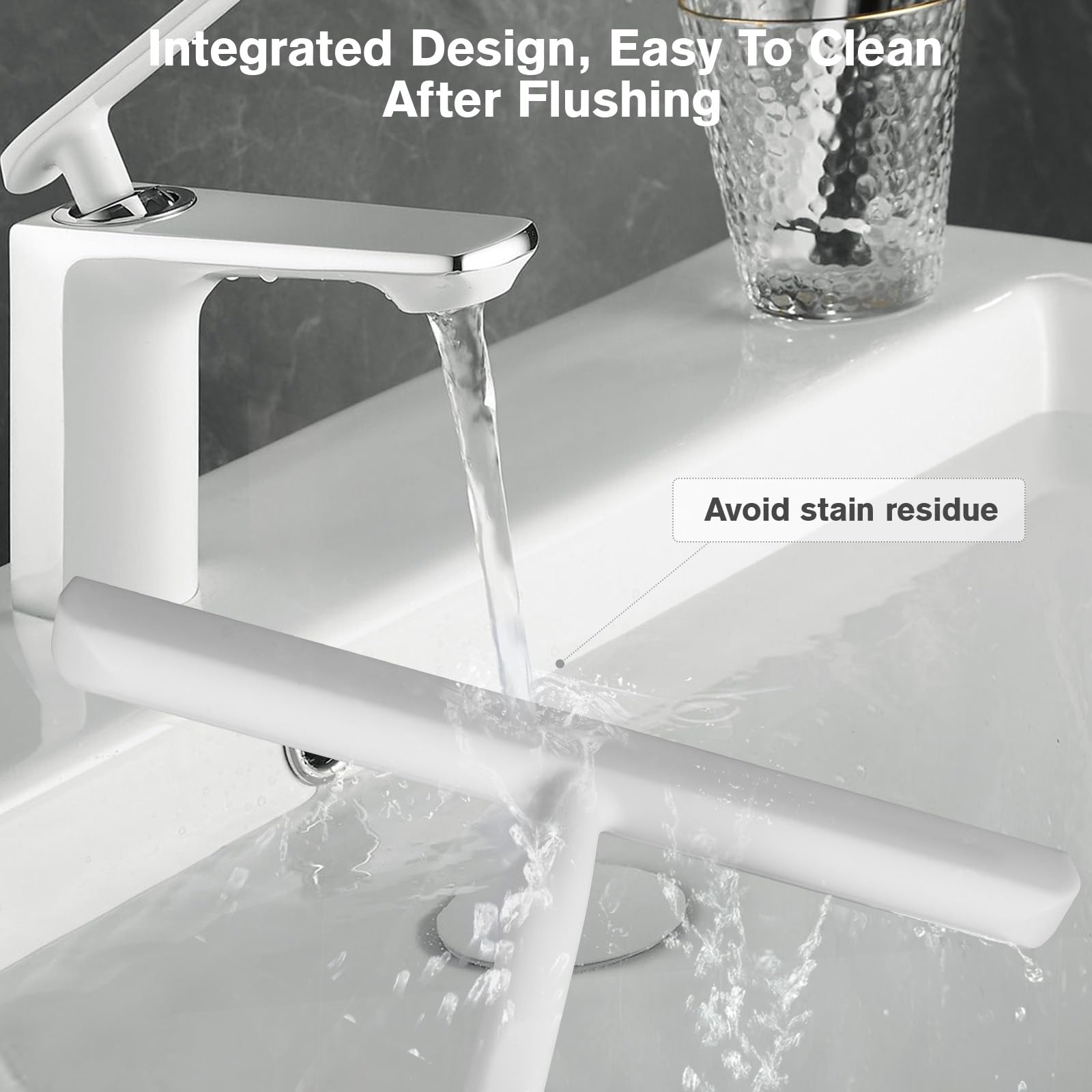 Vinabo Silicone Shower Squeegee for Glass Cleaning | 21cm Blade | White 5
