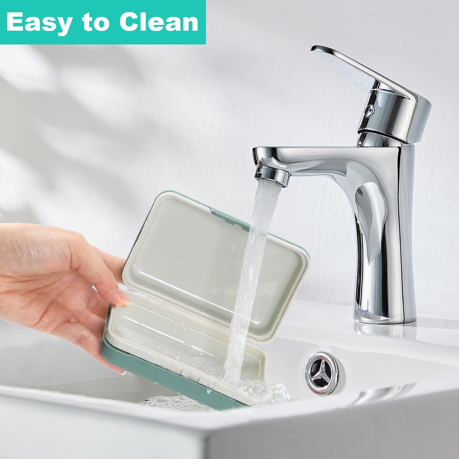 Alyvisun 2 Pcs Travel Soap Case with Lid - Leakproof Design | Removable Draining Board | PP Material 8