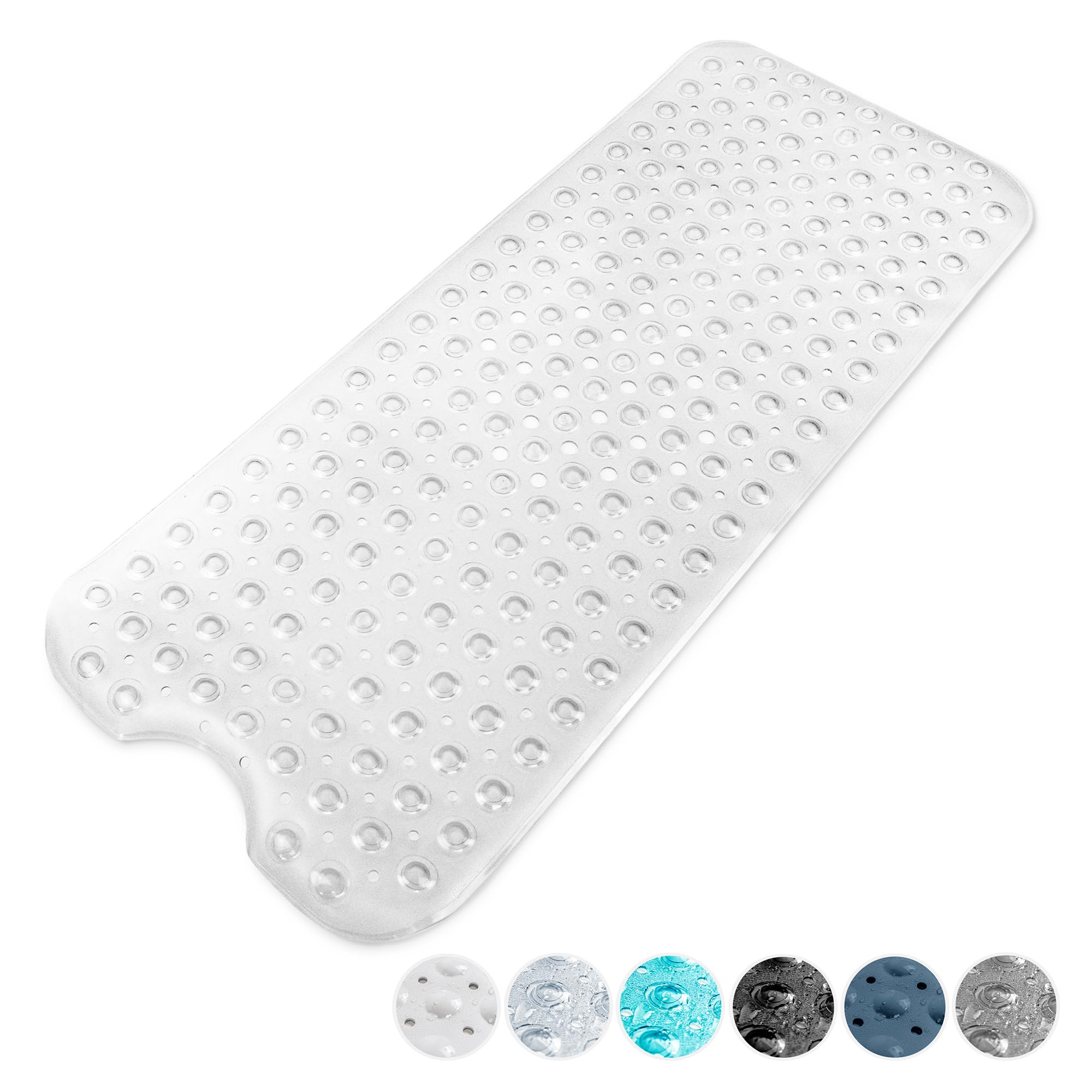 KEPLIN Premium Non-Slip Bathtub Mat - 200 Suction Cups, 100 x 40 cm, White, BPA/Latex Free 1
