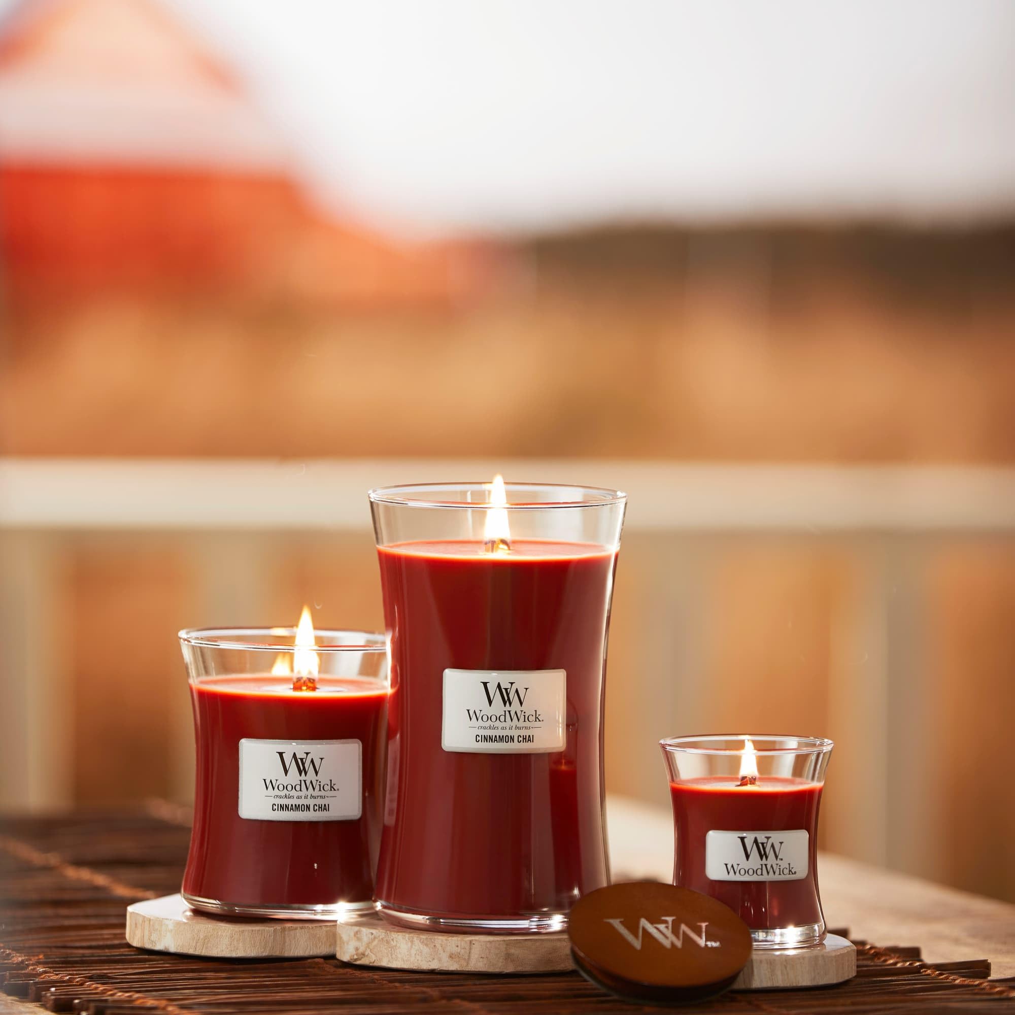 WoodWick Large Hourglass Scented Candle - Cinnamon Chai | Crackling Wooden Wick | 610g 5