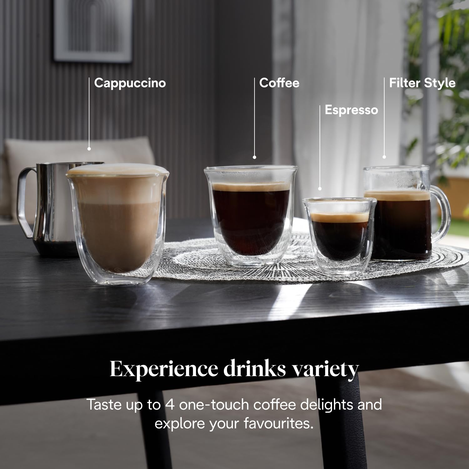 De'Longhi Magnifica ECAM222.20.B Bean to Cup Coffee Machine | 4 One-Touch Recipes | 1450W | Black 4