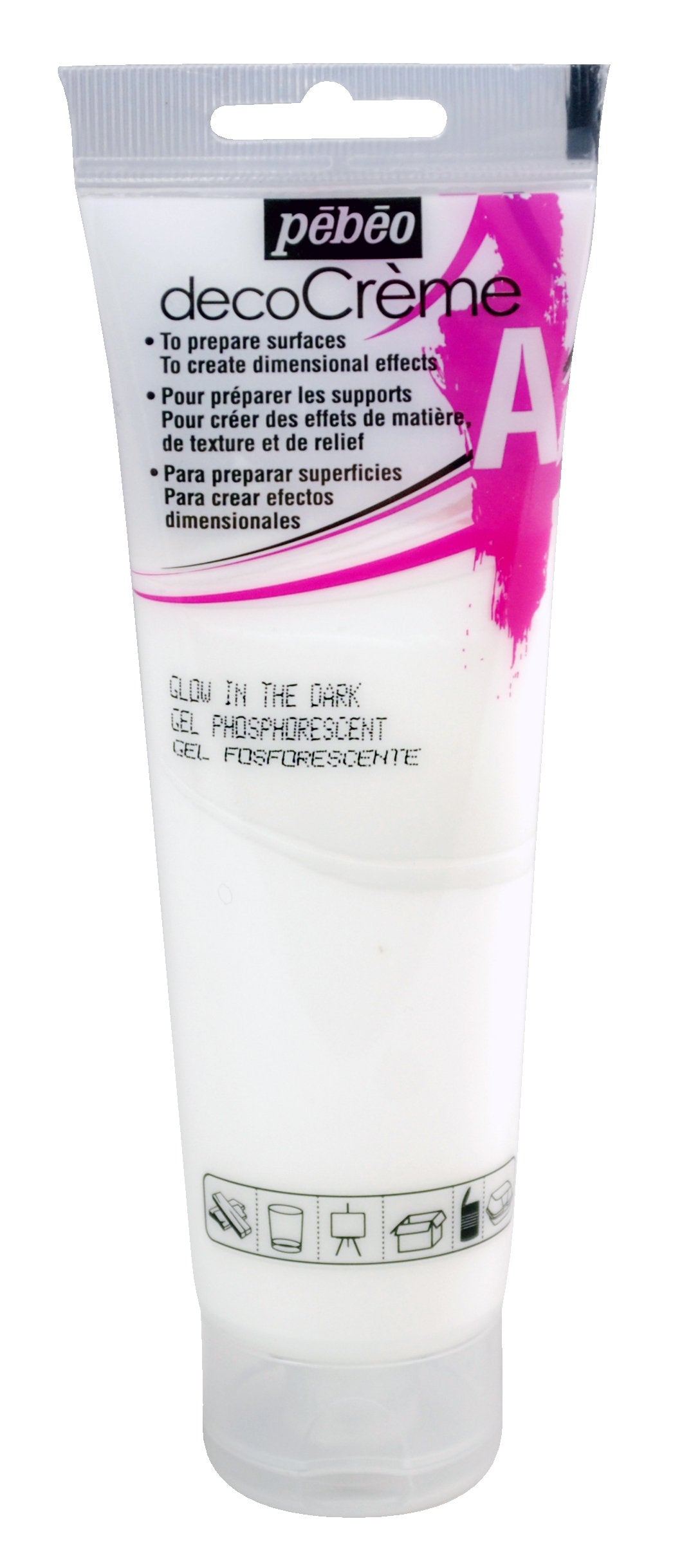PEBEO Deco Auxiliary - Acrylic Glow in The Dark Gel Paint | 120ml | Fast Drying 1
