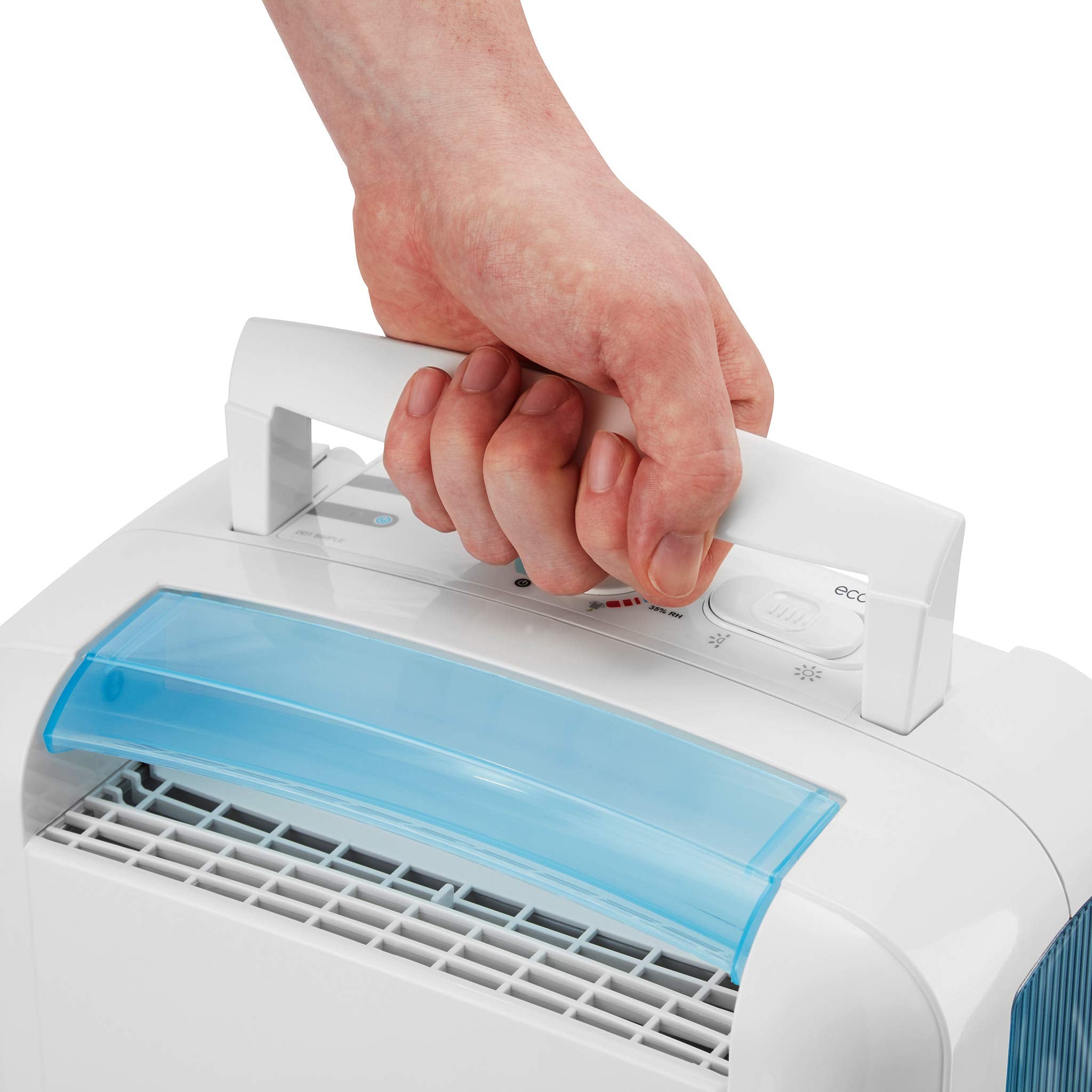EcoAir DD1 Simple Blue MK3 Desiccant Dehumidifier - 7.5 L/Day Extraction | 34dBA Quiet | 6Kg Lightweight 7