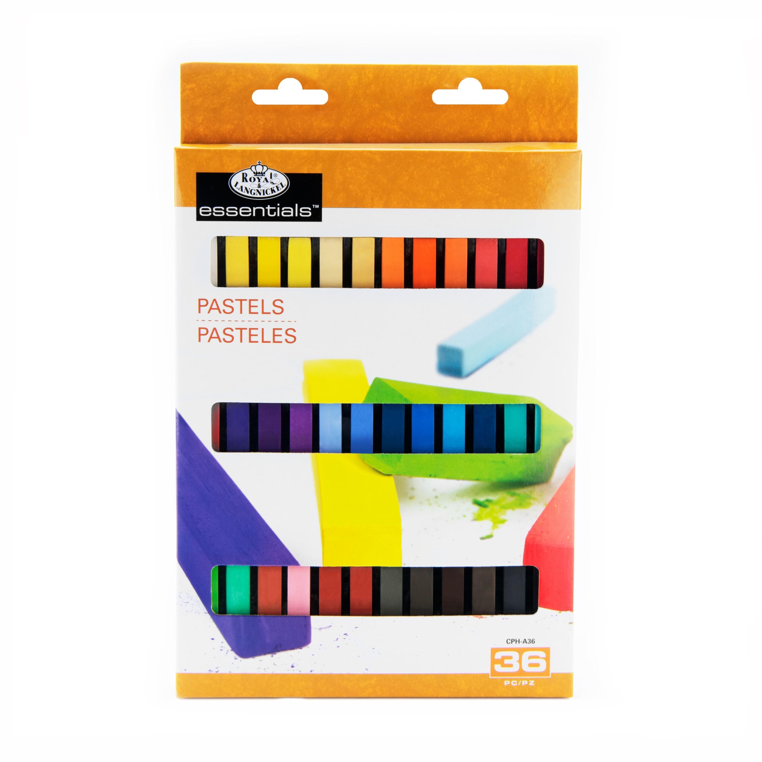 Royal & Langnickel Essentials 36 Soft Square Sketching Pastels | High Pigment | Blendable 1