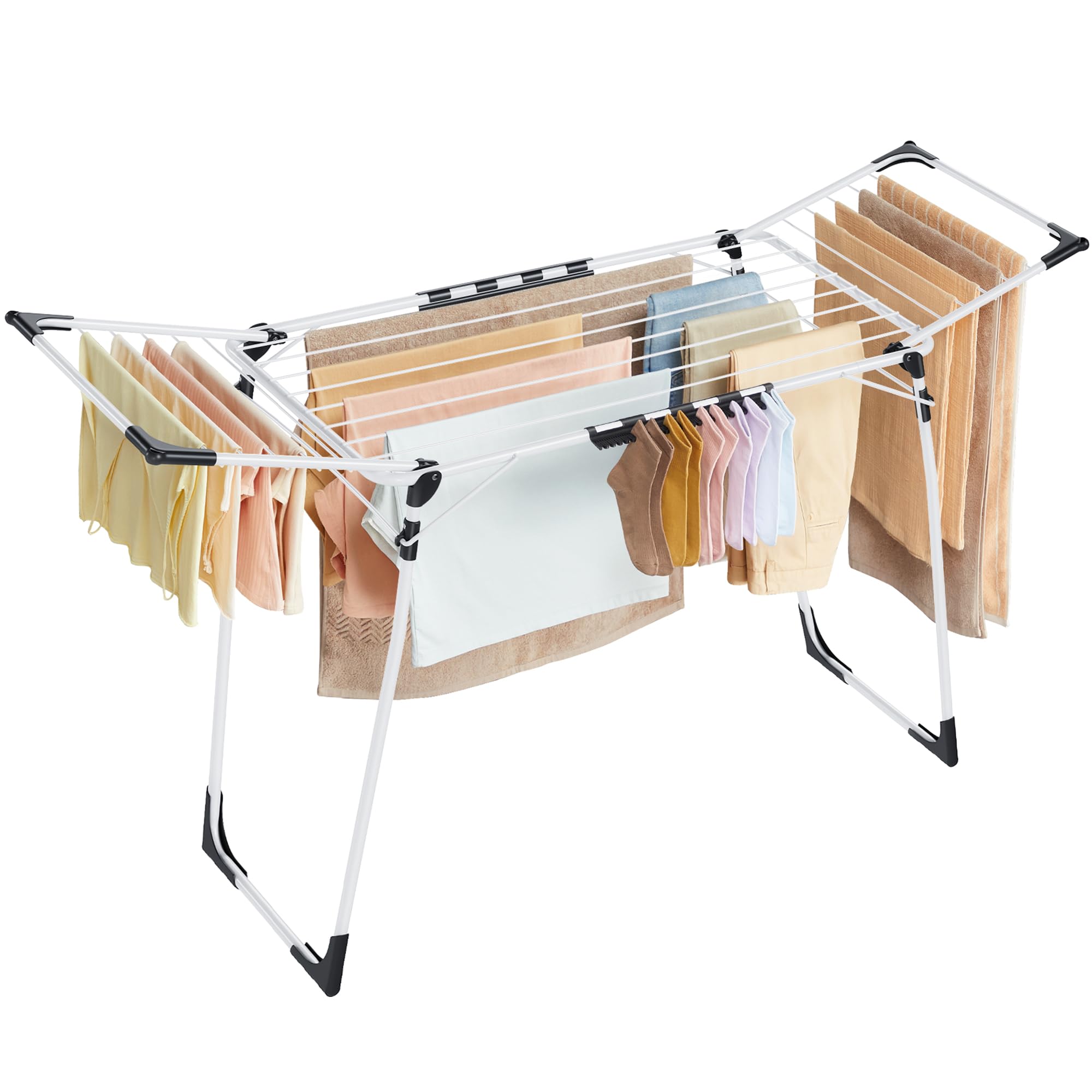 SONGMICS Clothes Drying Rack - 18m Drying Space | 18kg Capacity | Foldable Metal Airer 1
