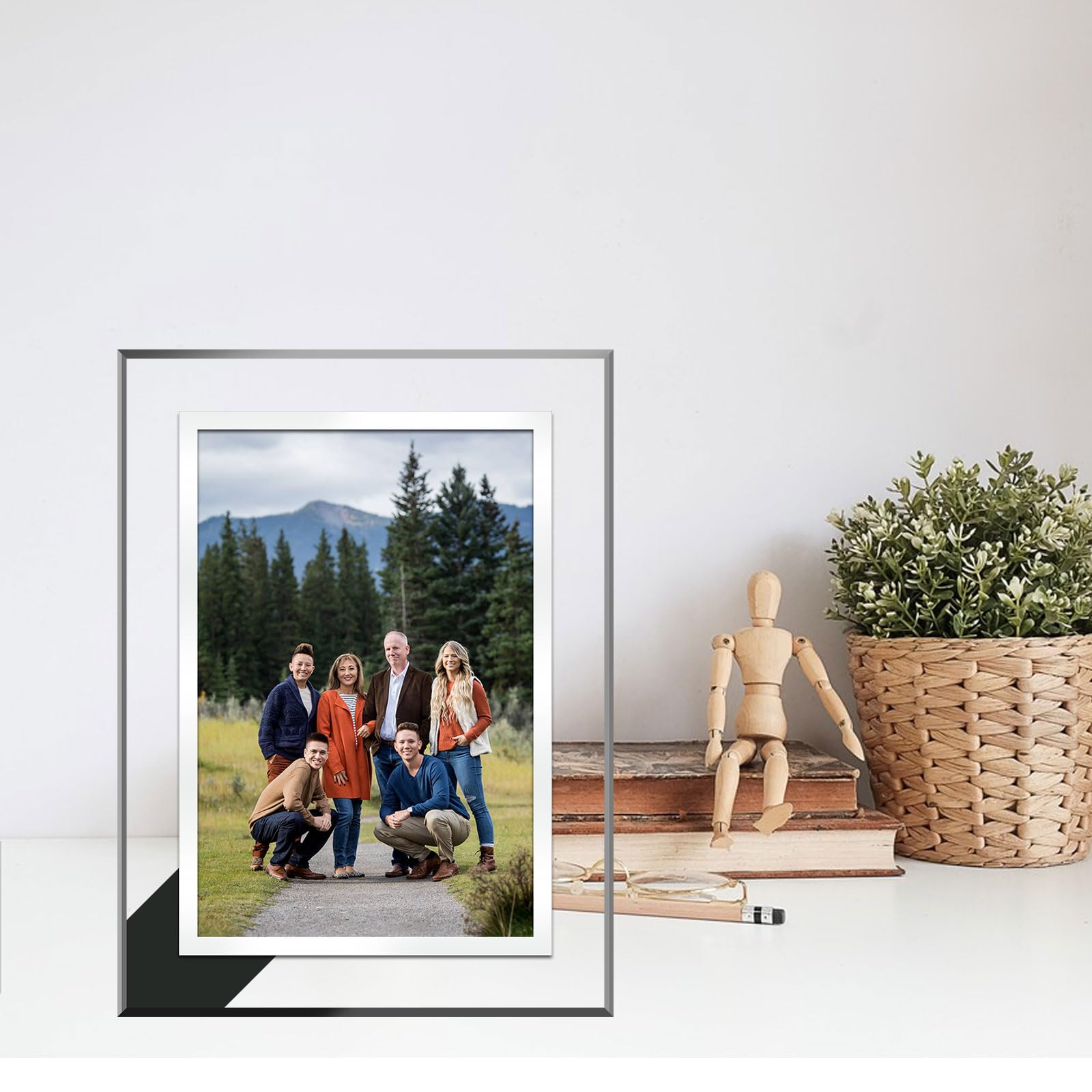 ASelected 8X10 Glass Picture Photo Frames - Silver Finish, Set of 2 | Tabletop & Wall Mount 6