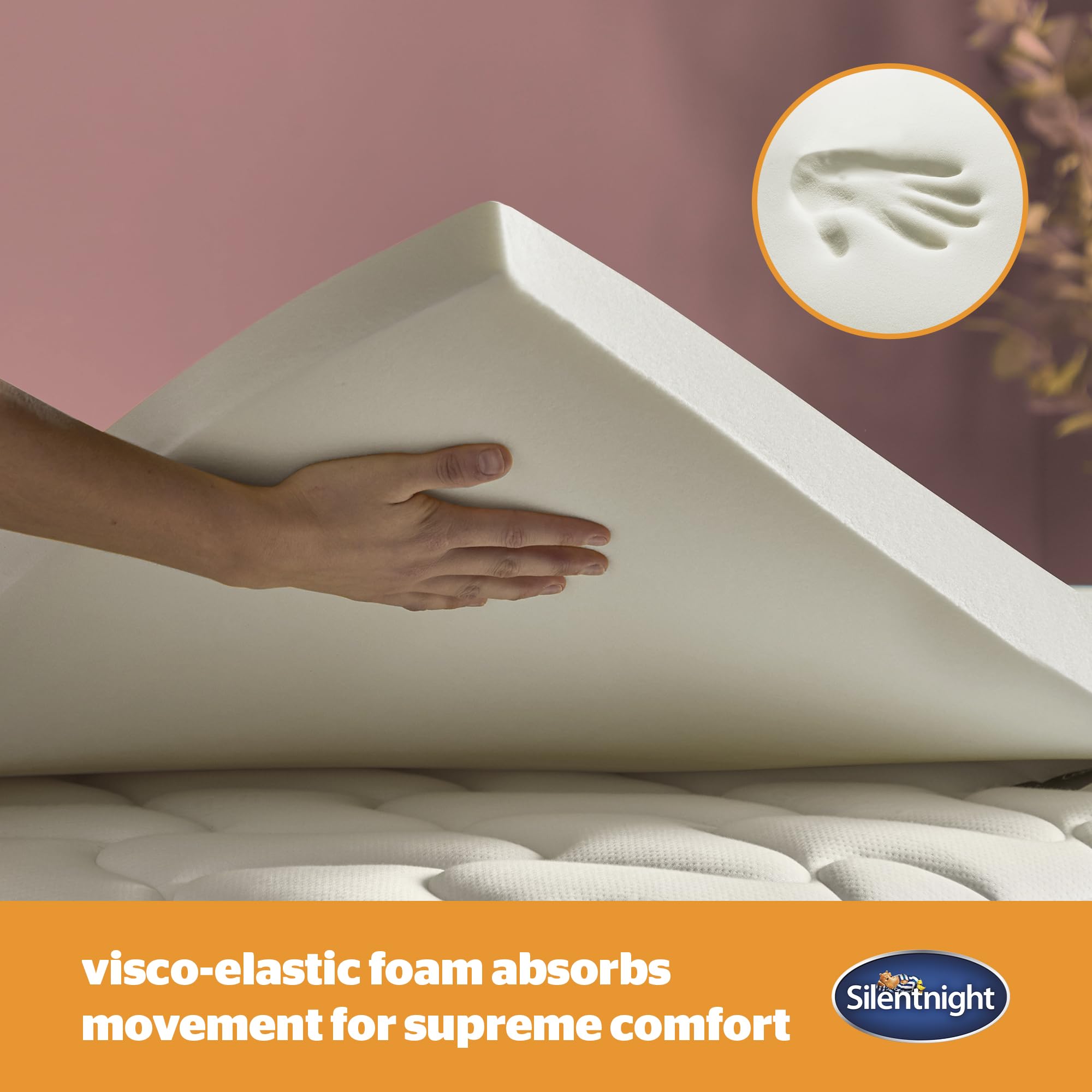 Silentnight Impress Memory Foam Mattress Topper - 5cm Thick | Small Double | Hypoallergenic 4