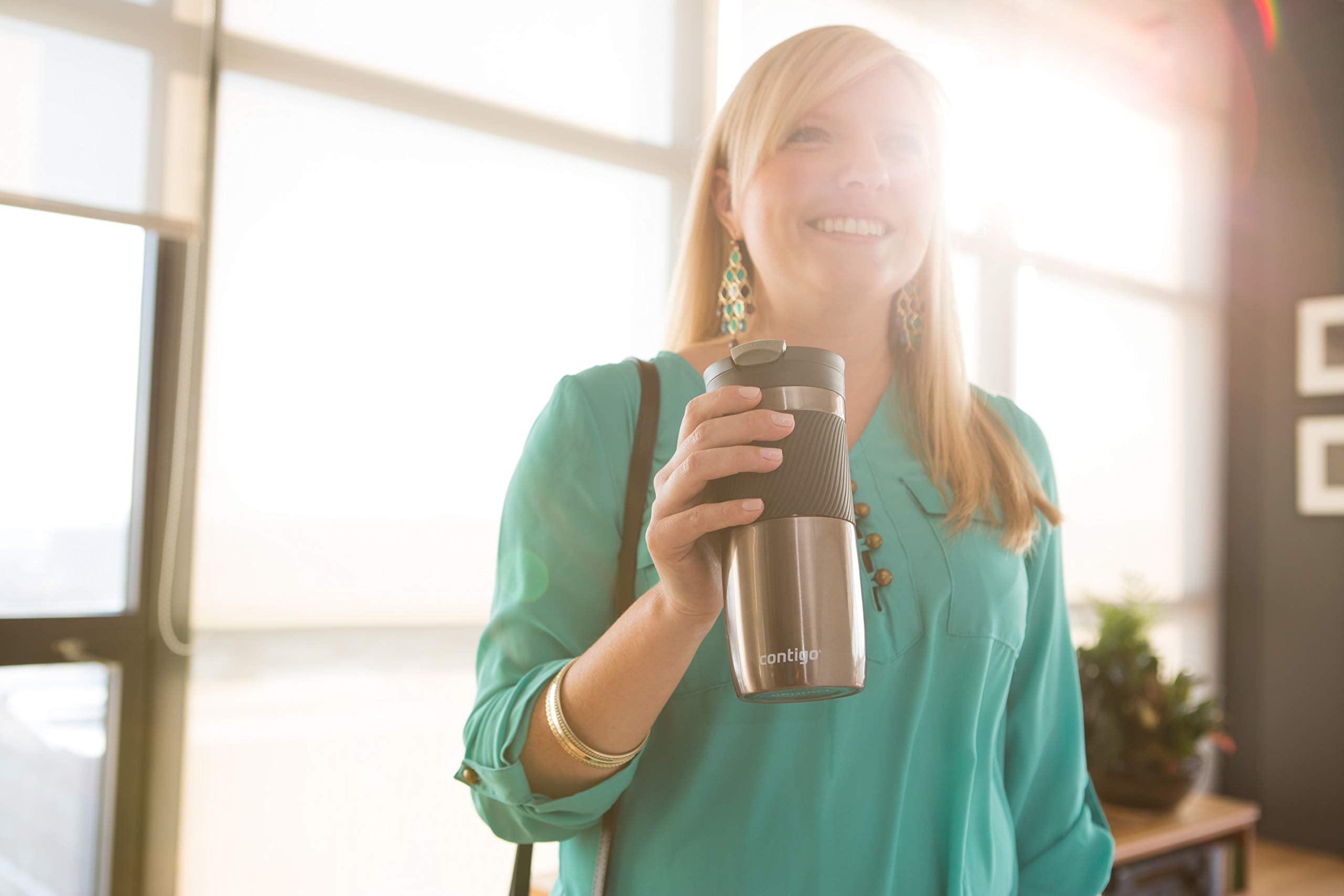 Contigo Byron Thermal Travel Mug - 720ml, Bronze, Keeps Hot 9 Hrs/Cold 21 Hrs | Leakproof 6