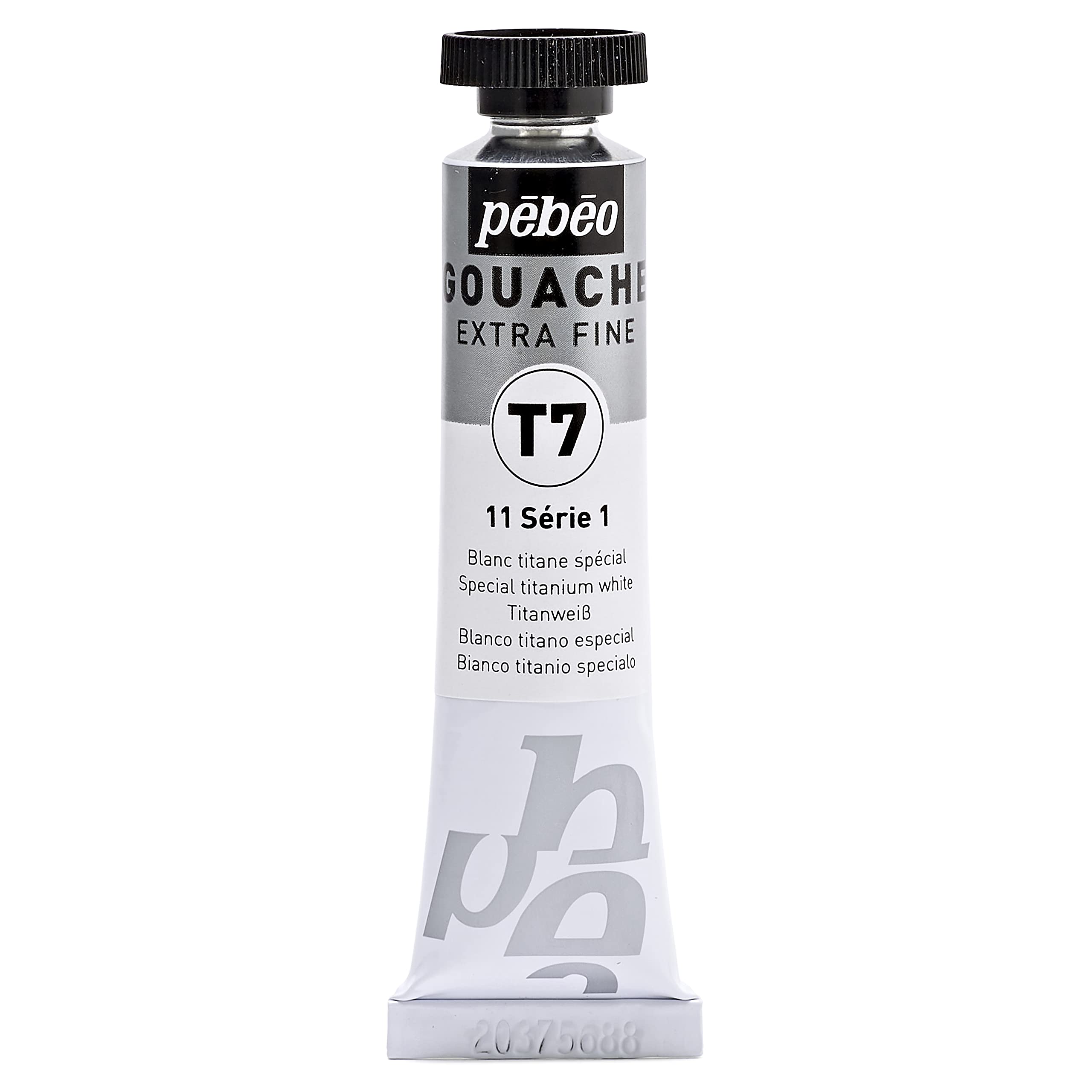 PEBEO Gouache Paint - Extra-Fine T7 Pigment | Titanium White | 20 ml Tube 1