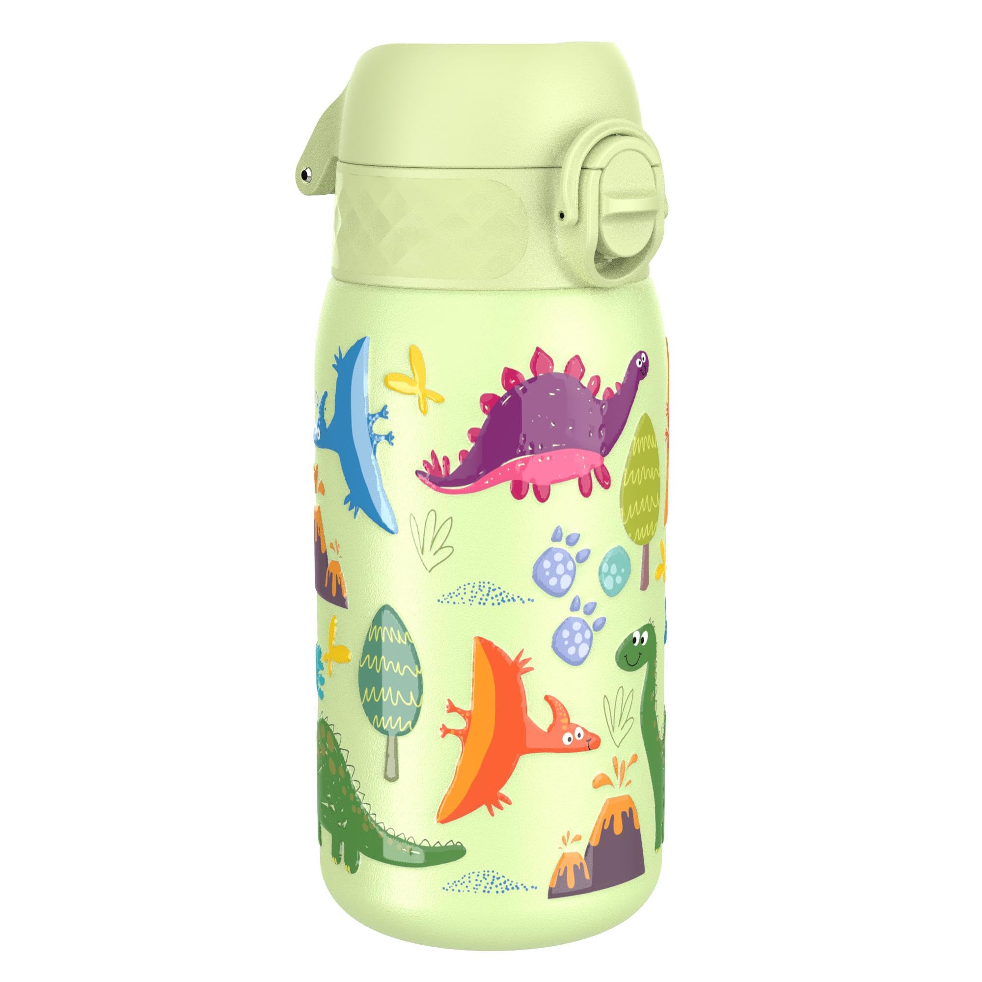 Ion8 Vacuum Insulated Steel Water Bottle - 320 ml/11 oz | Leak Proof | Dinosaurs