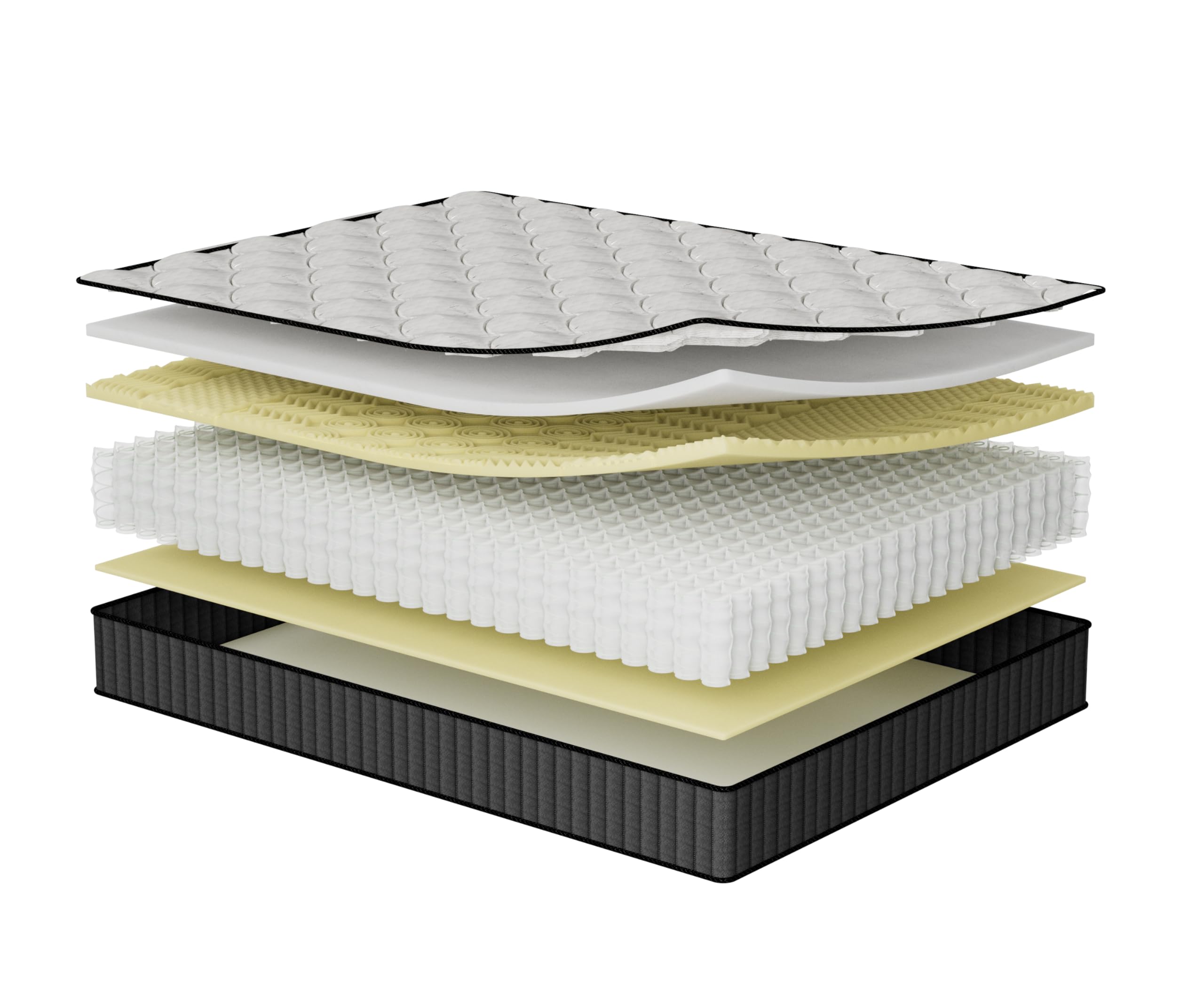 Zinus Skin-friendly Hybrid Mattress - Memory Foam & Pocket Spring | Single (90x190 cm) | 8'' Height | Medium Firmness 6