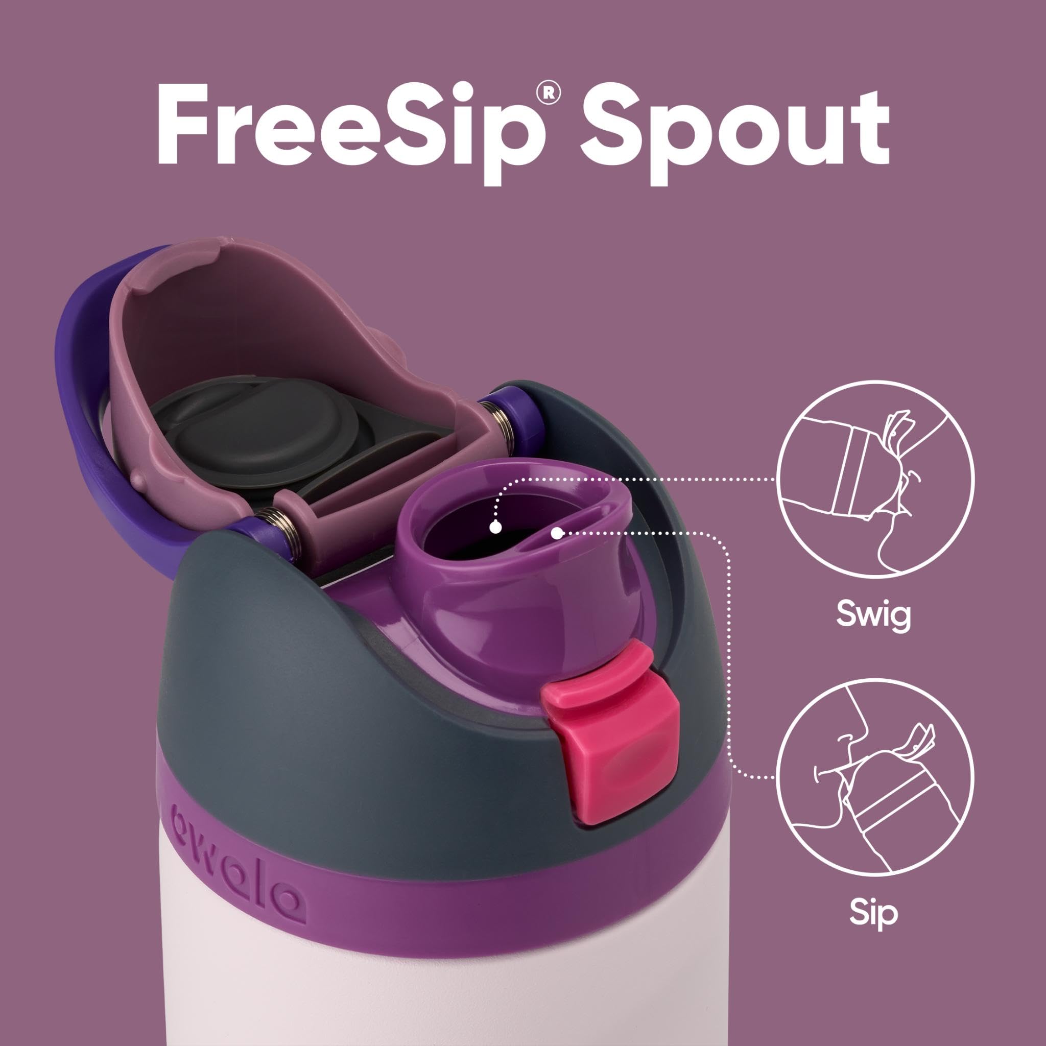 Owala FreeSip Insulated Stainless Steel Water Bottle with Straw, 710ml, Dreamy Field 4