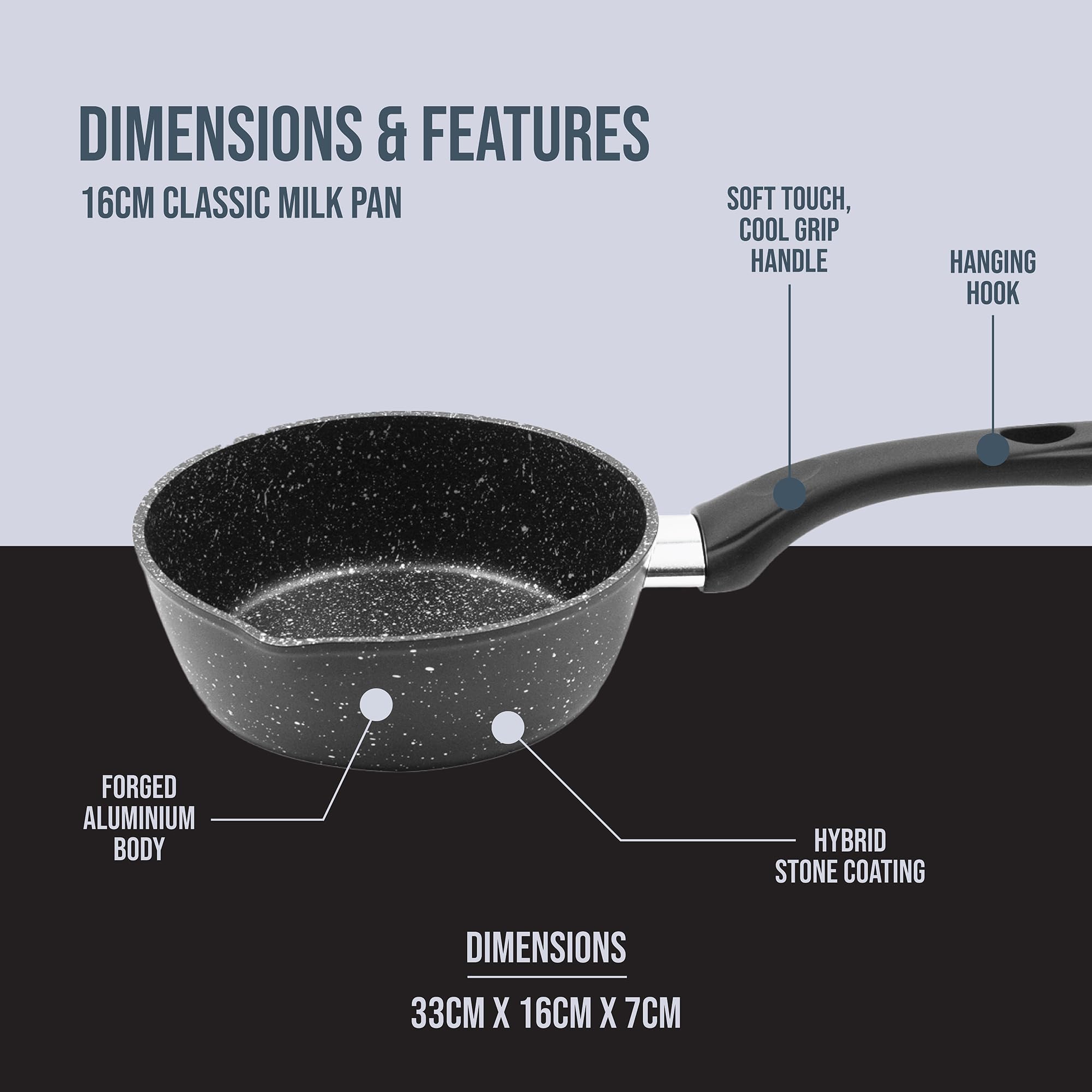 Blackmoor 66120 Classic 16cm Milk Pan | Non-Stick Coating | Induction Compatible 8