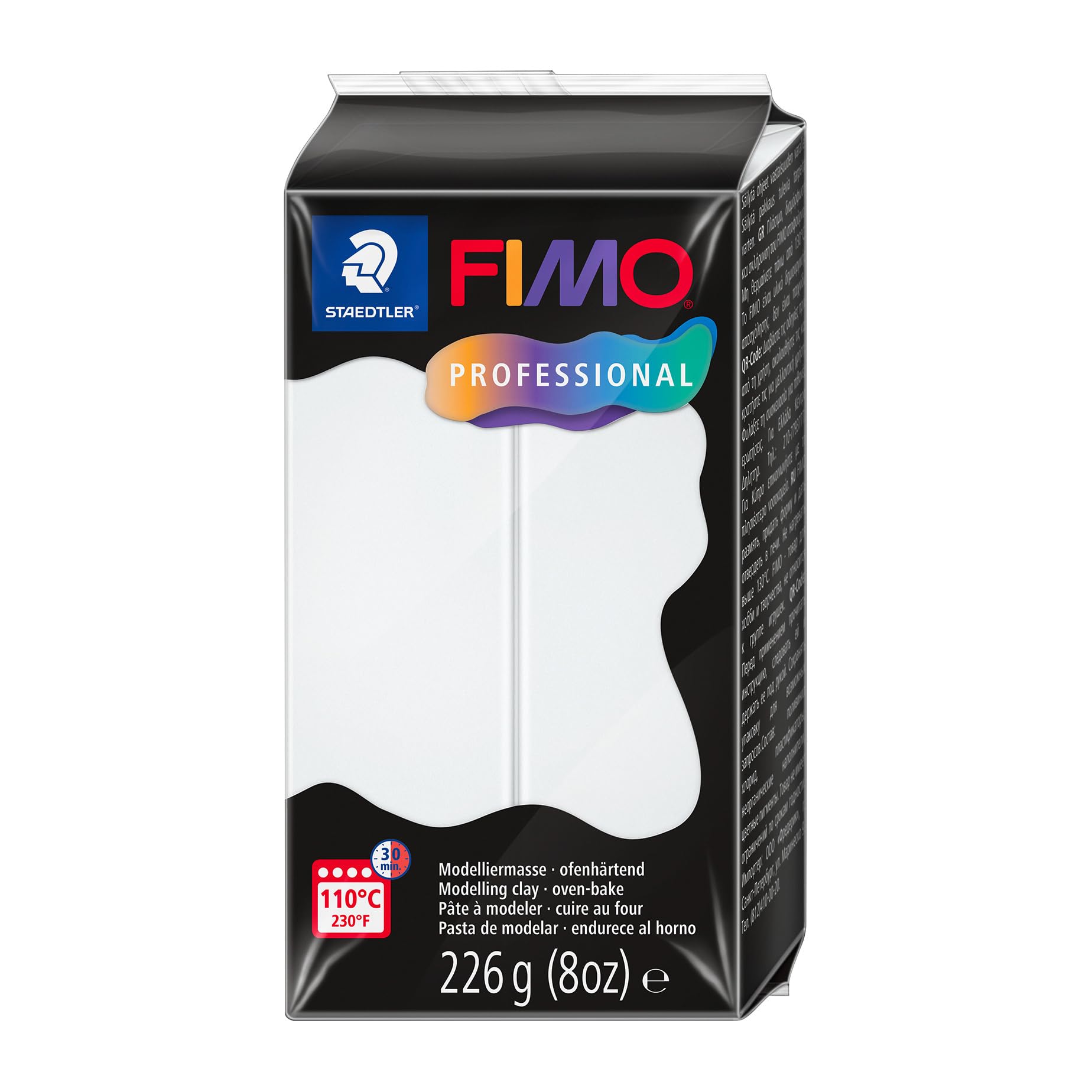 STAEDTLER FIMO Professional Polymer Modelling Clay - Oven Bake | Firm Consistency | White 226g 1