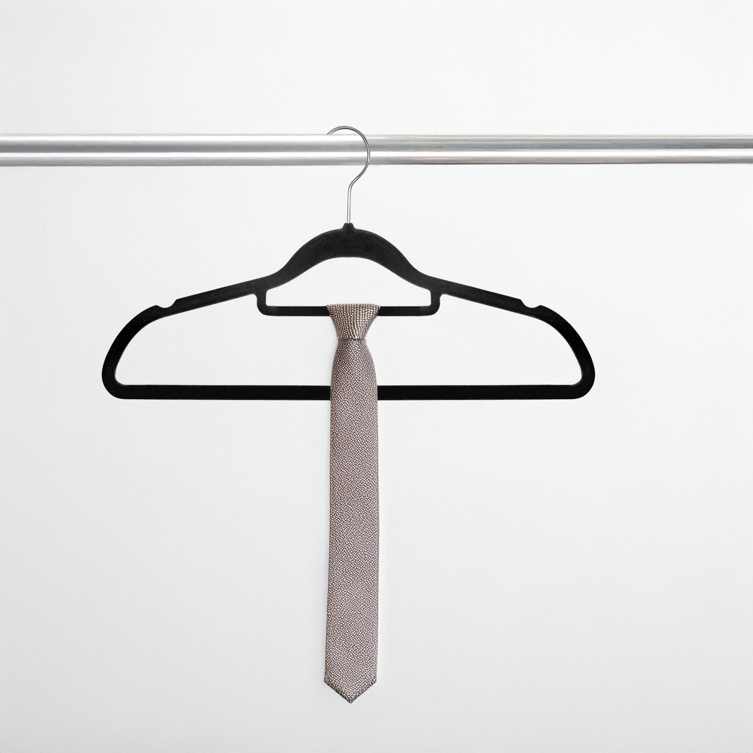 ANSIO Velvet Hangers - 10 Pack Non-Slip Ultra Thin Clothes Hangers with Tie Bar | Supports 5kg 8