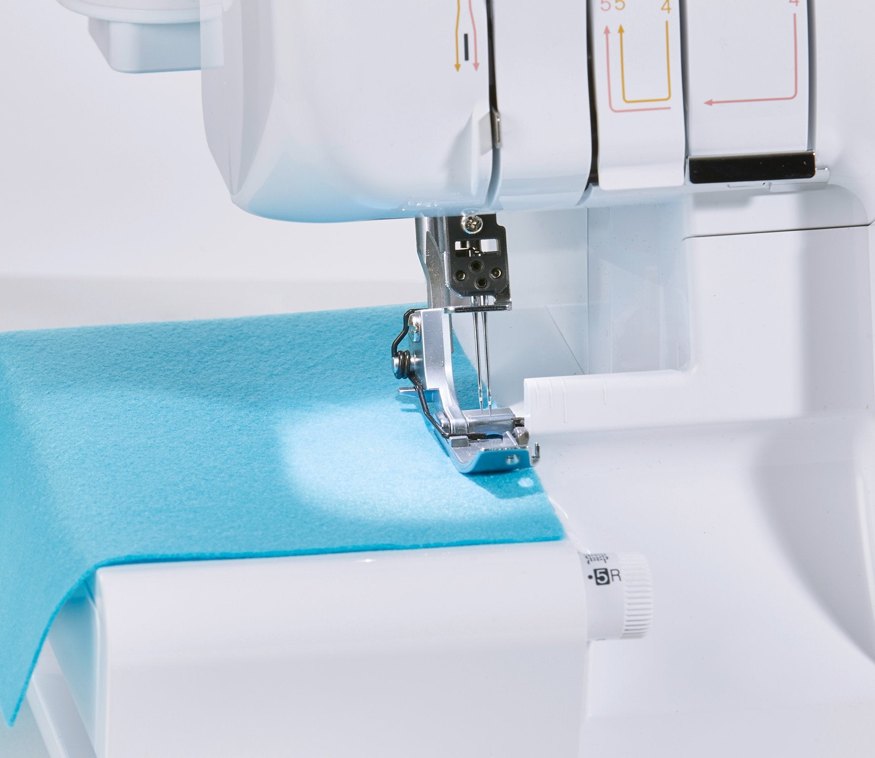 Brother M343D Overlocker - 3 or 4 Thread Capability | F.A.S.T Lower Looper Threading | White 8