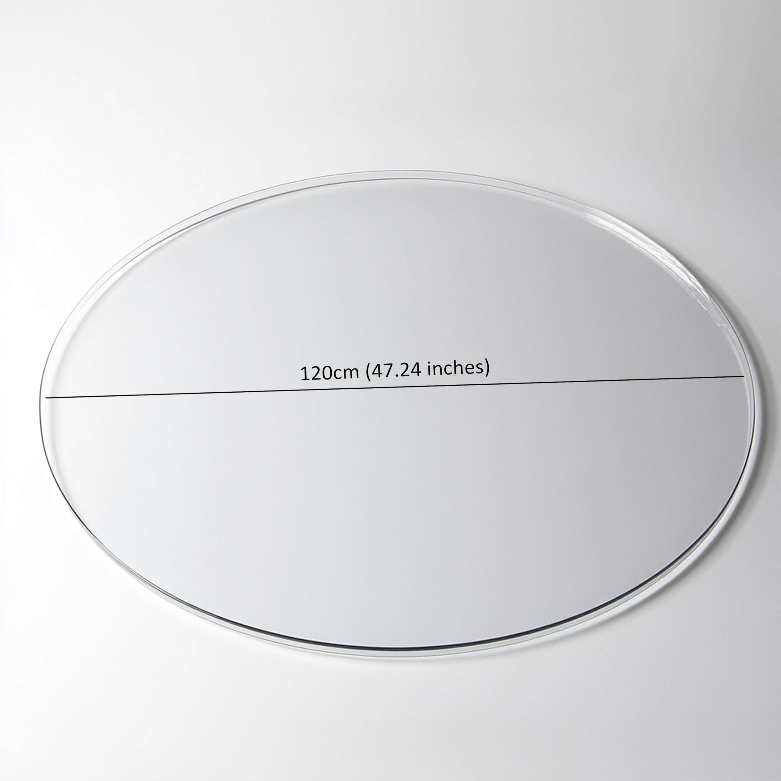 Nicoman Round Clear PVC Table Protector - 120cm Diameter | 2mm Thick | Food Grade