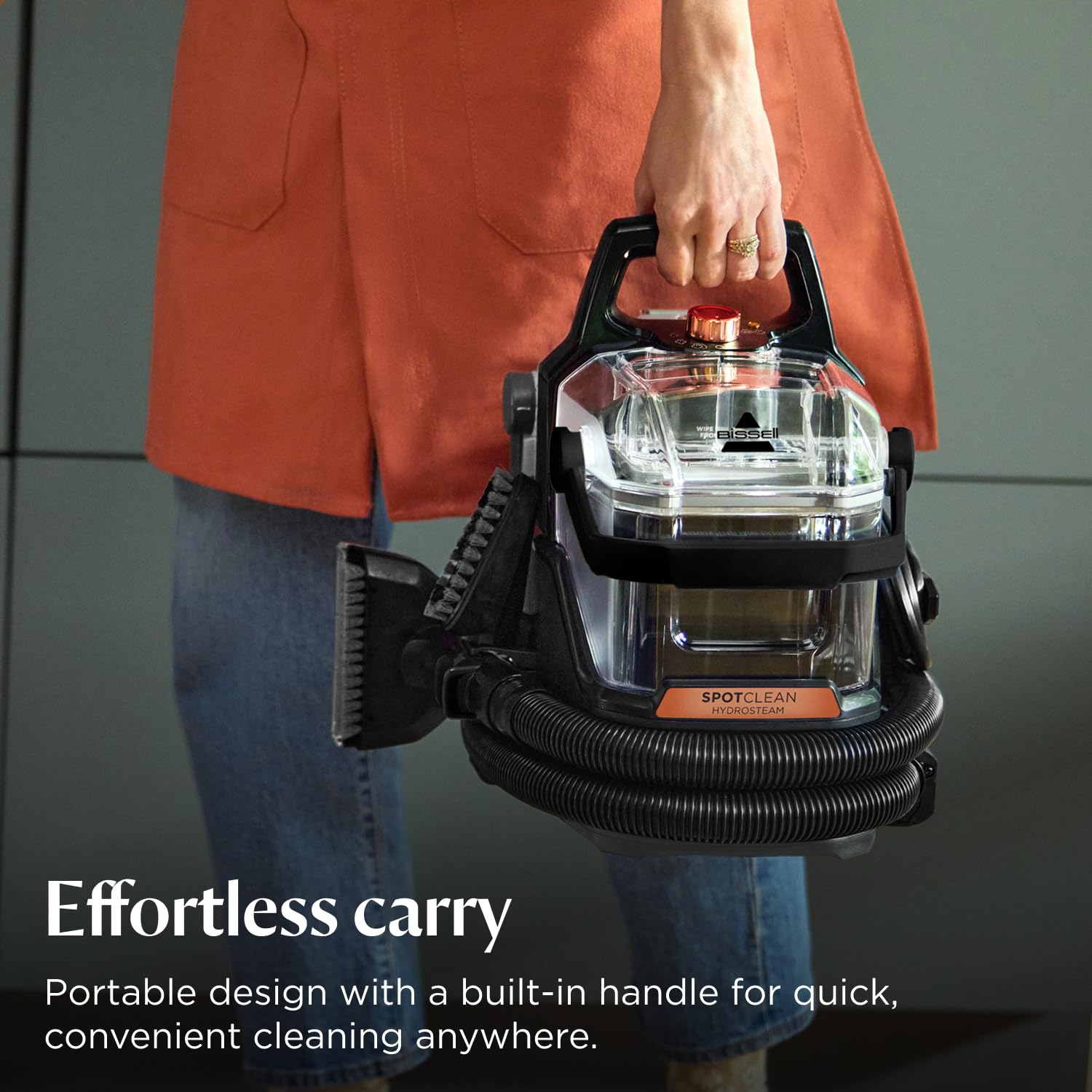 BISSELL SpotClean HydroSteam Portable Spot Cleaner 3689E - 1000W Power | SteamWash Technology 7